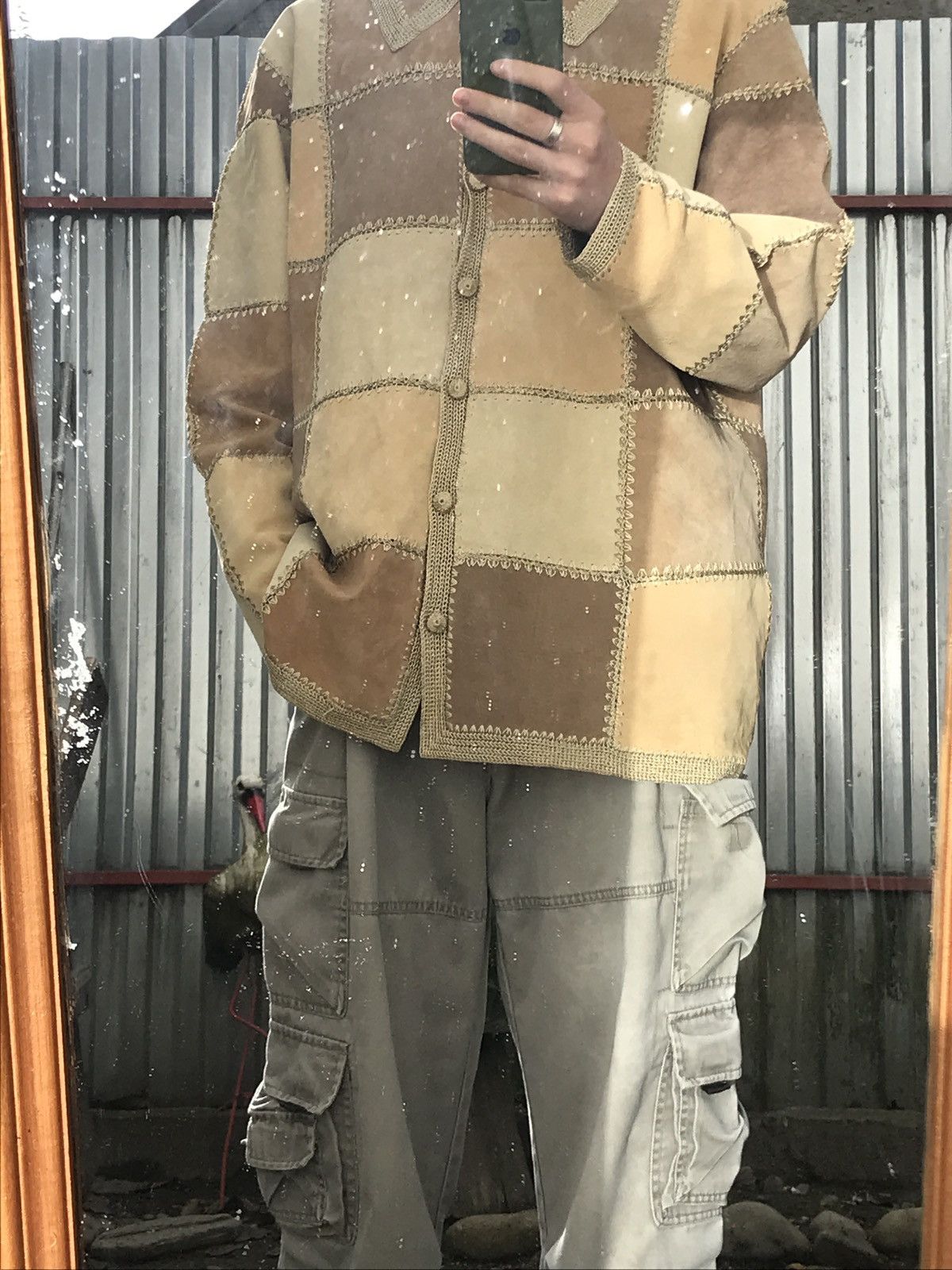 Japanese Brand × Vintage Vintage Patchwork Leather Jacket Y2K Size US L / EU 52-54 / 3 - 9 Thumbnail