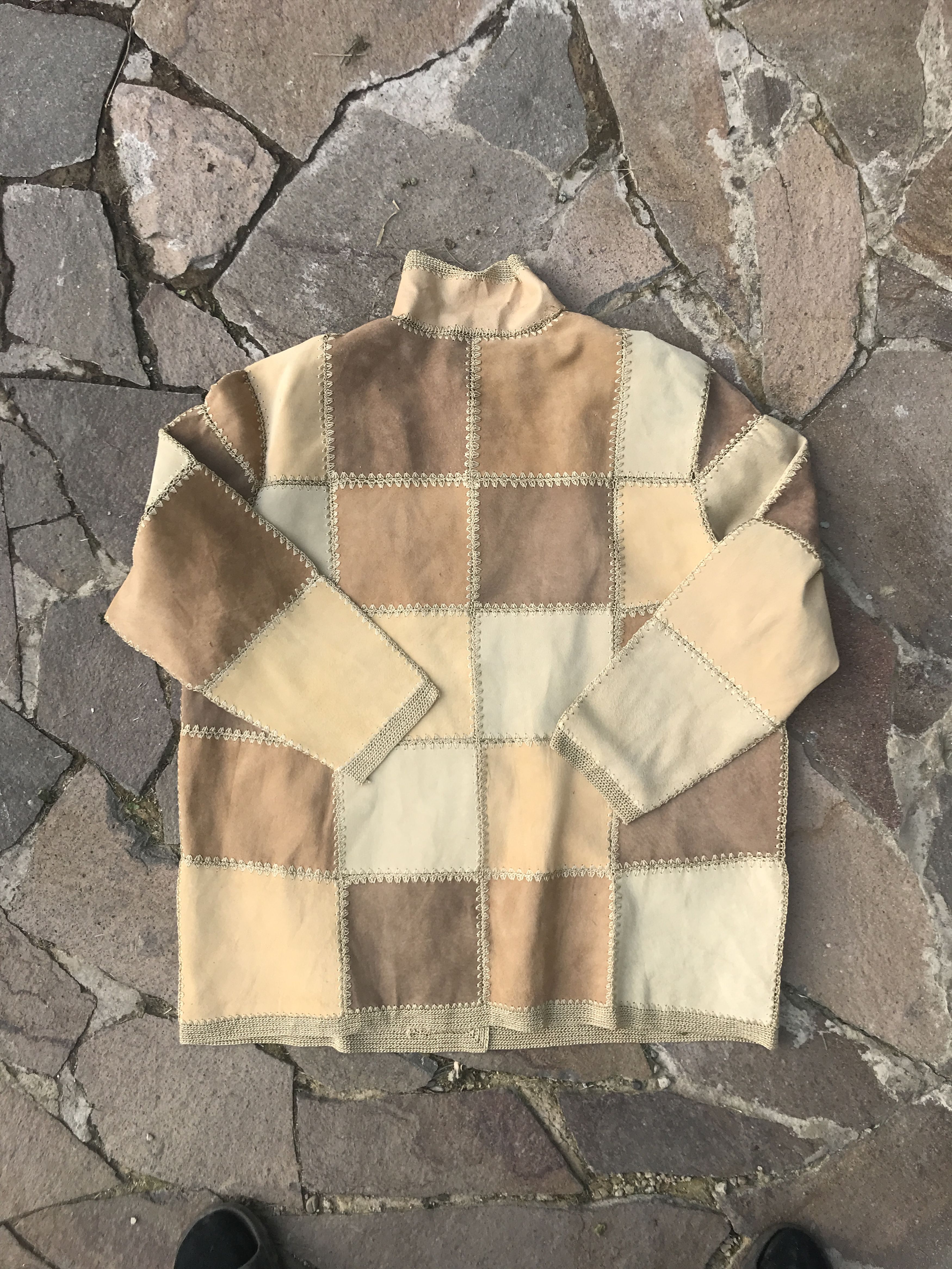 Japanese Brand × Vintage Vintage Patchwork Leather Jacket Y2K Size US L / EU 52-54 / 3 - 6 Thumbnail