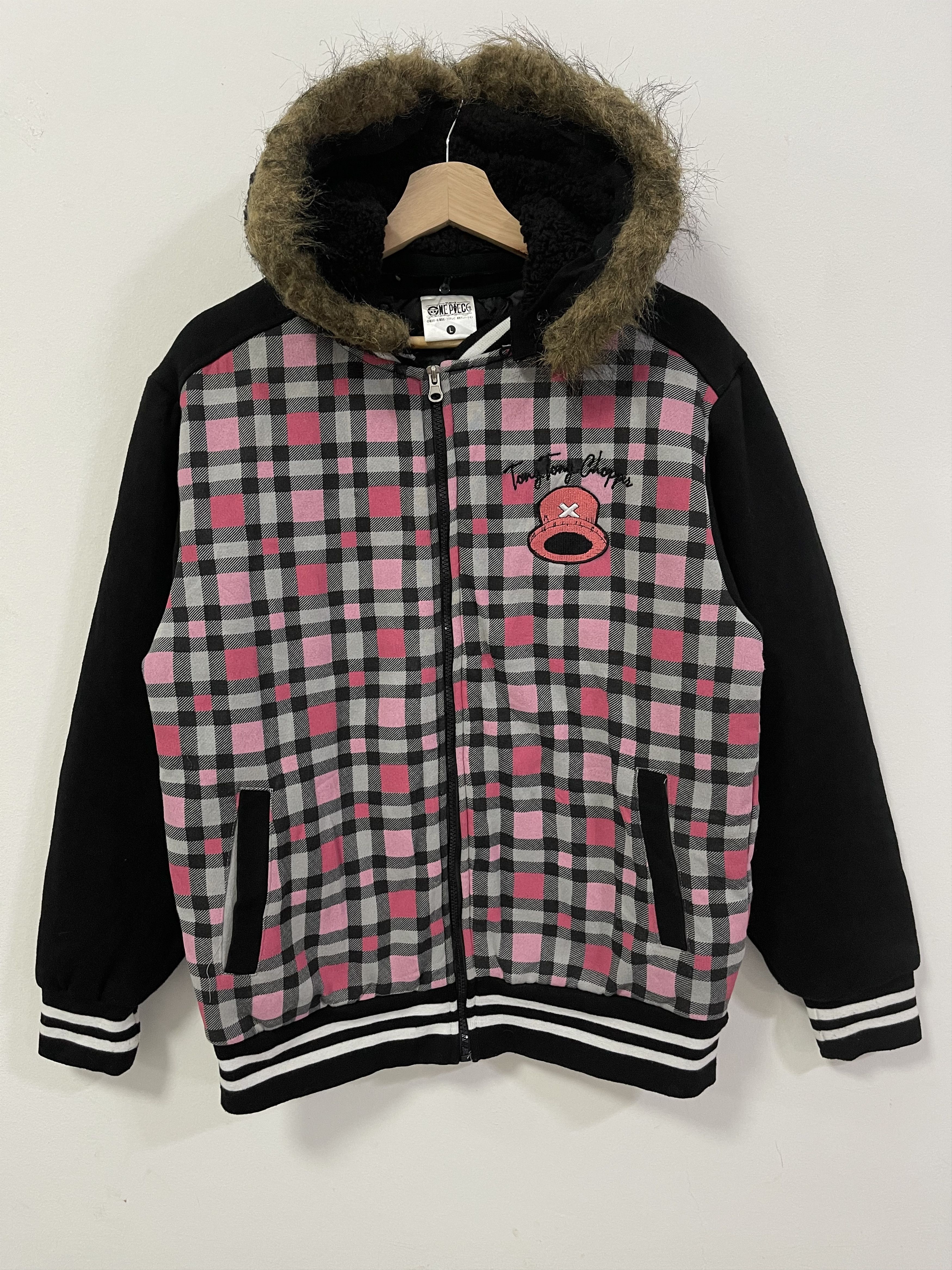 Cartoon Network Vintage One Piece Tony Tony Chopper Primaloft Plaid Hoodie Size M / US 6-8 / IT 42-44 - 1 Thumbnail