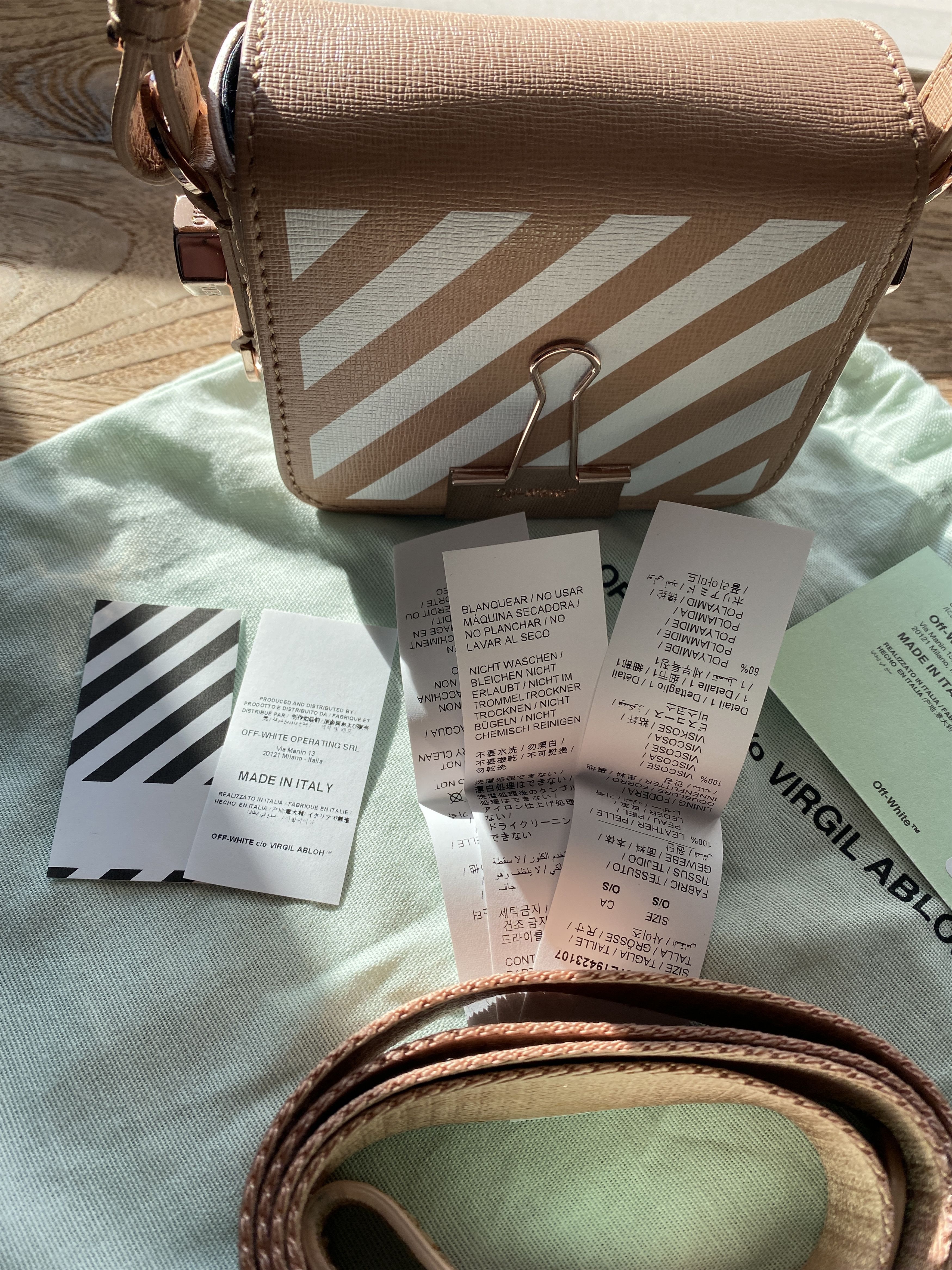 Off-White OFF-WHITE PRINTED STRIPE BABY LEATHER SHOULDER BAG Size ONE SIZE - 2 Thumbnail