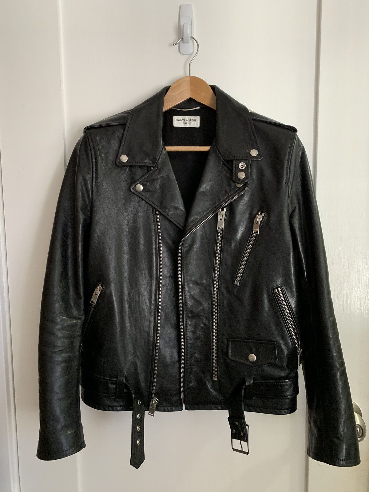 Saint laurent shop leather jacket l17