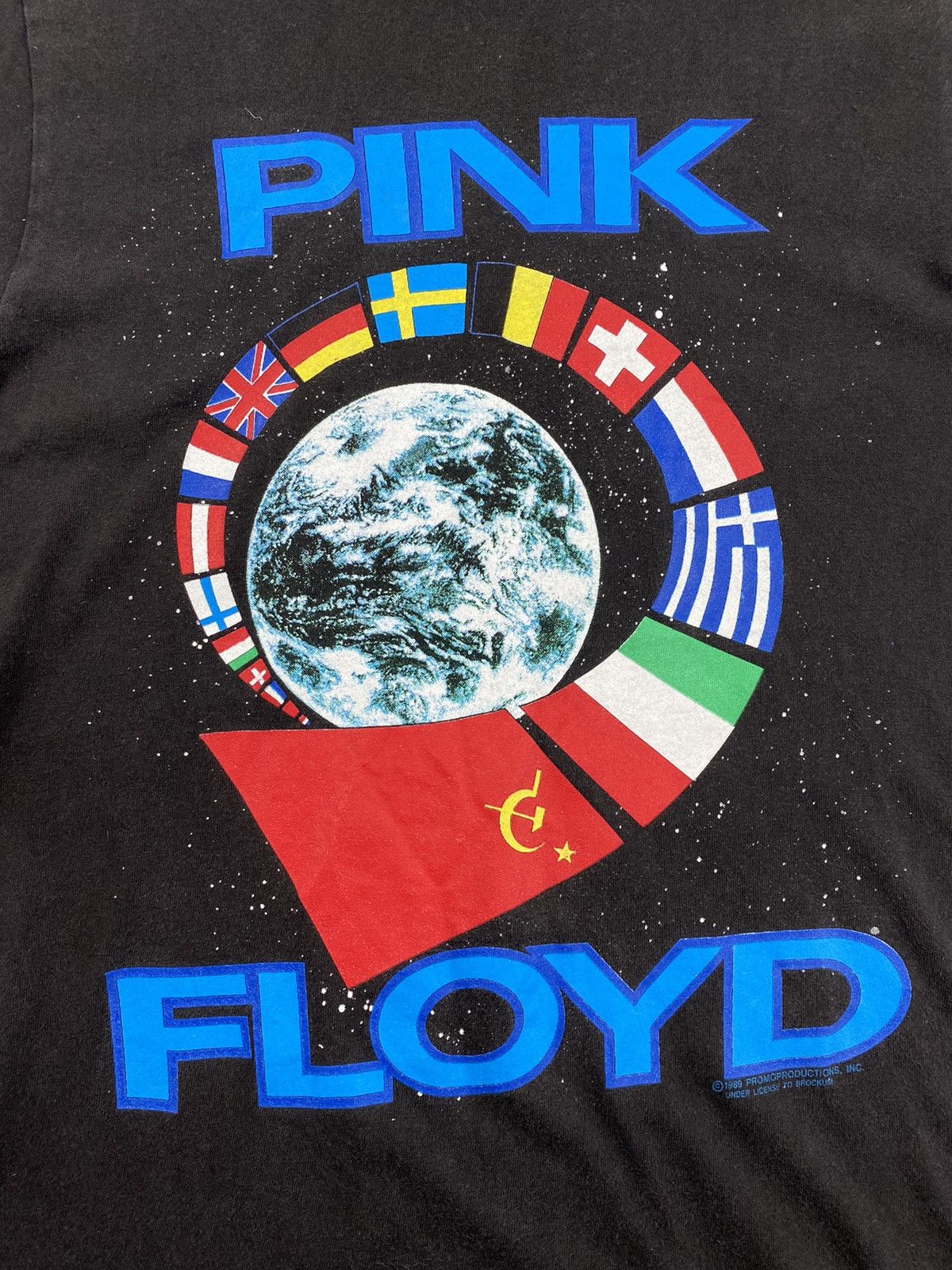 Band Tees × Pink Floyd × Vintage Vintage Pink Floyd 1989 World Tour Tee 80s BROCKUM Size US S / EU 44-46 / 1 - 3 Thumbnail