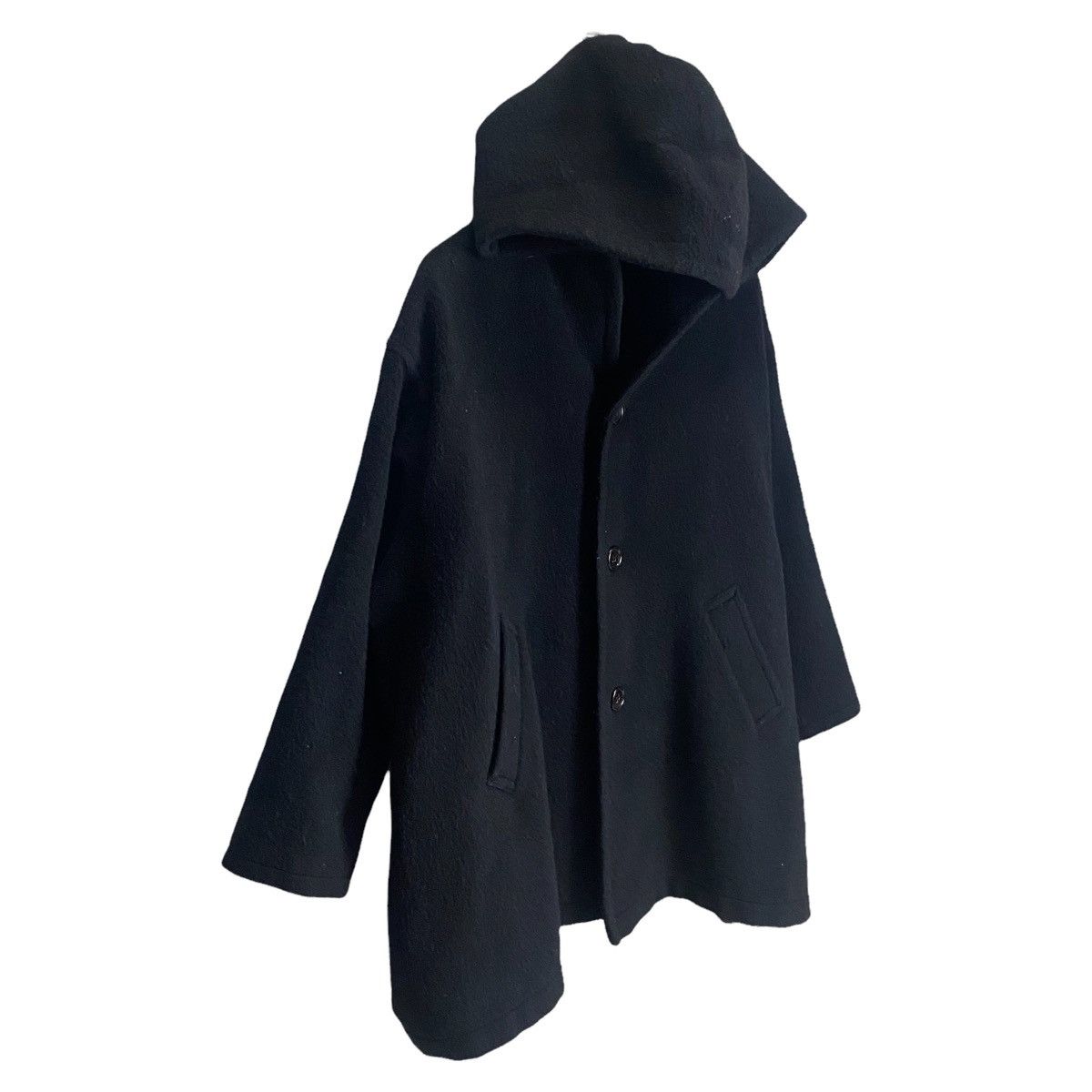 Japanese Brand Y's Yohji yamamoto oversize wool hoodie button up jacket Size US XXL / EU 58 / 5 - 3 Thumbnail