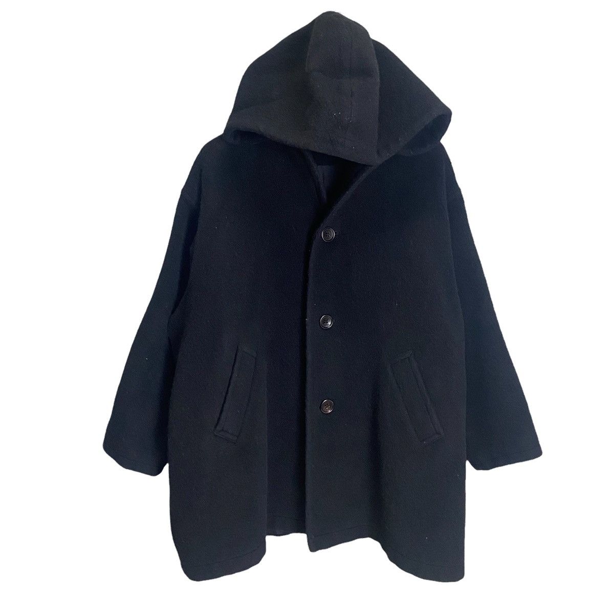 Japanese Brand Y's Yohji yamamoto oversize wool hoodie button up jacket Size US XXL / EU 58 / 5 - 1 Thumbnail
