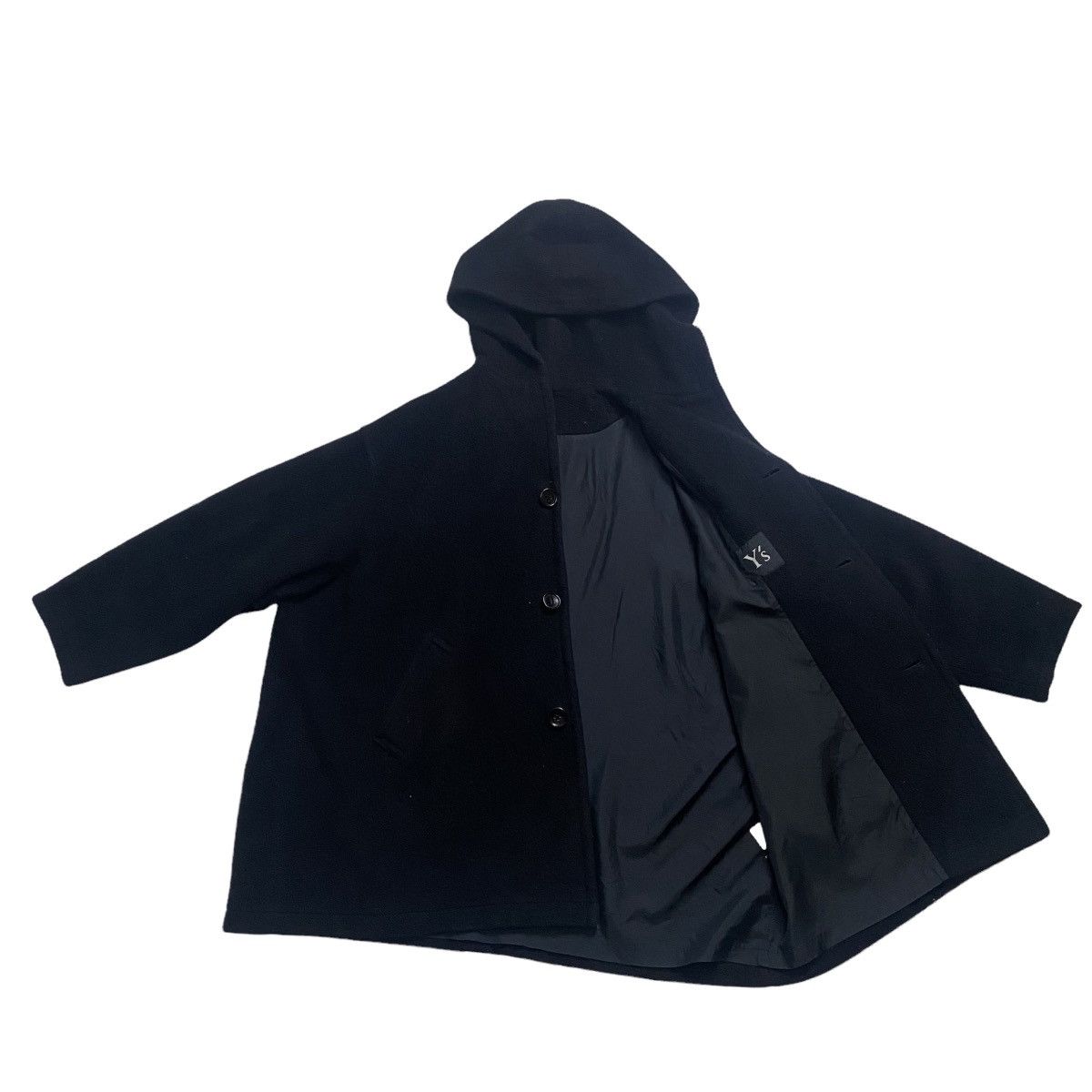 Japanese Brand Y's Yohji yamamoto oversize wool hoodie button up jacket Size US XXL / EU 58 / 5 - 5 Thumbnail