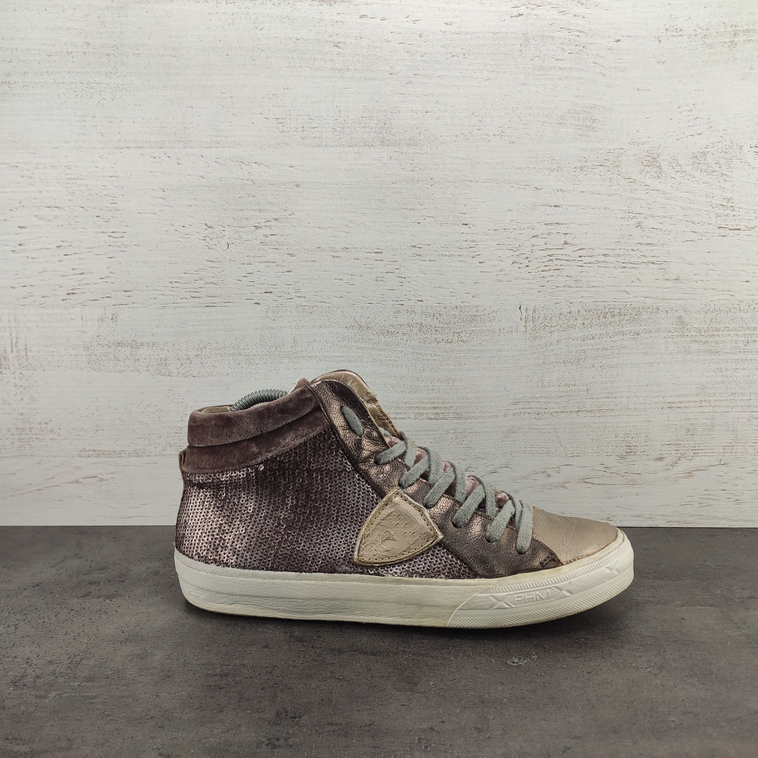 靴 PHILIPPE MODEL 37 Philippe Model Bronze Sneakers wmns Sz 37