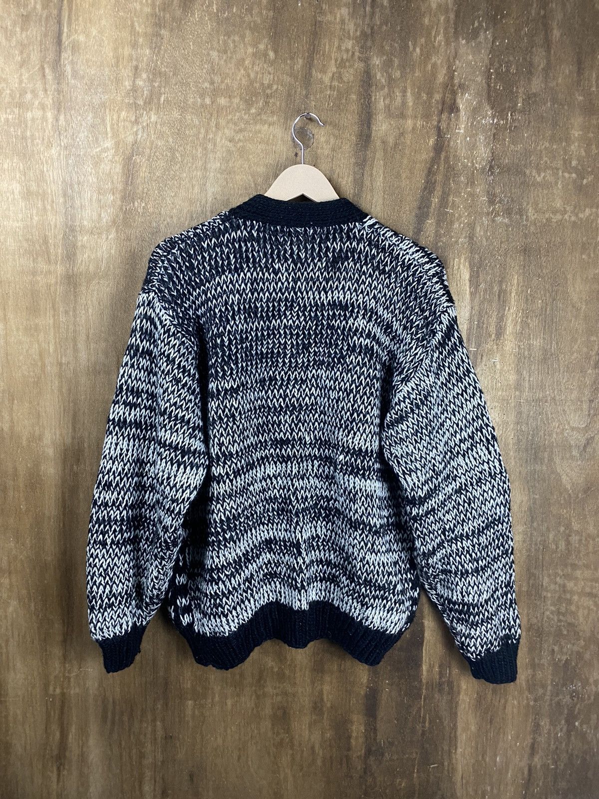 Vintage Japan vintage cardigan mohair fur art Knitwear #Z085 Size US L / EU 52-54 / 3 - 7 Thumbnail