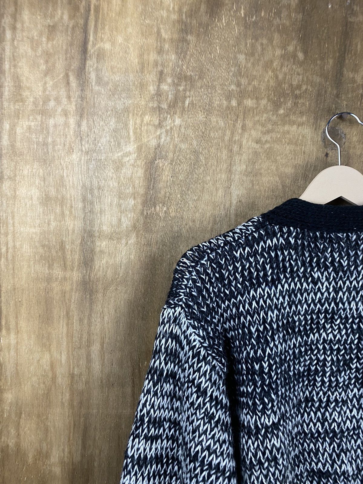 Vintage Japan vintage cardigan mohair fur art Knitwear #Z085 Size US L / EU 52-54 / 3 - 8 Thumbnail