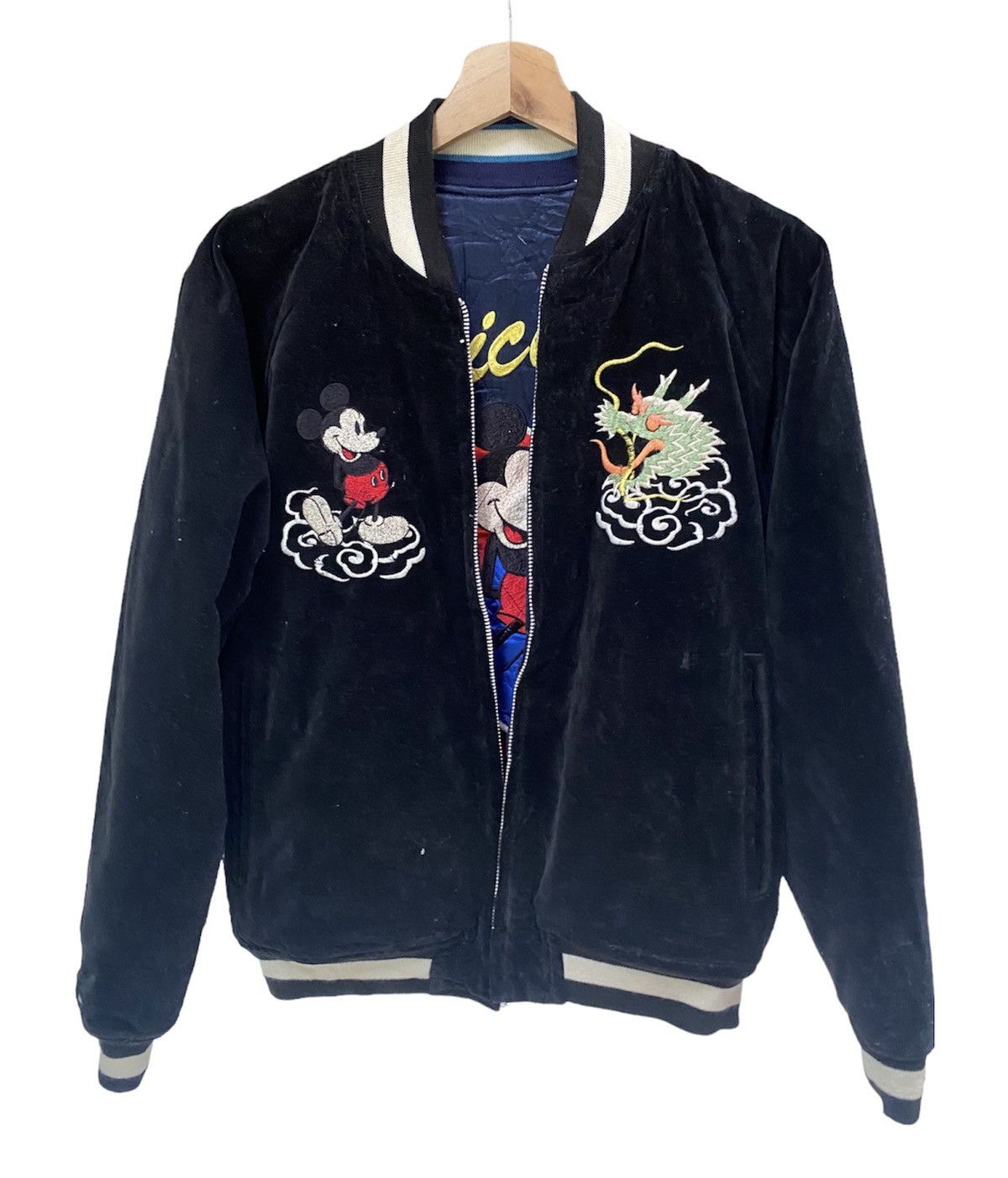 Disney Vintage Mickey Mouse Embroidery sukajan jacket 90s Size US L / EU 52-54 / 3 - 1 Thumbnail