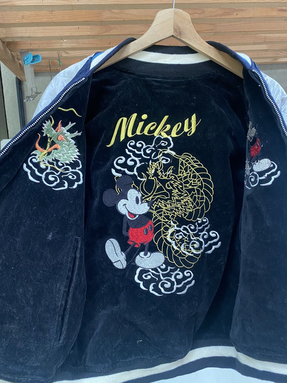 Disney Vintage Mickey Mouse Embroidery sukajan jacket 90s Size US L / EU 52-54 / 3 - 8 Thumbnail