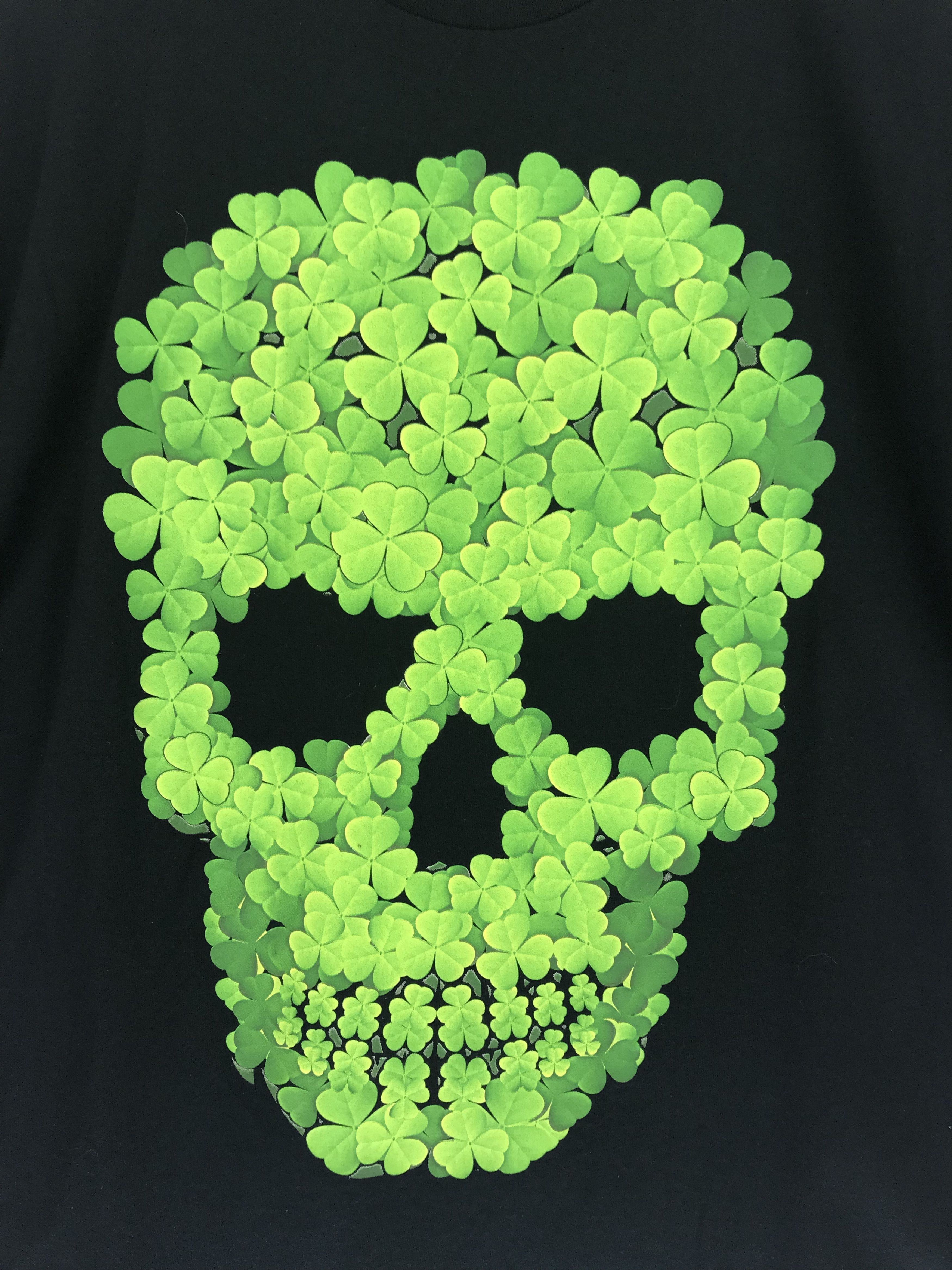 Vintage Vintage Y2k Skull Leaves T Shirt Size US XL / EU 56 / 4 - 2 Thumbnail
