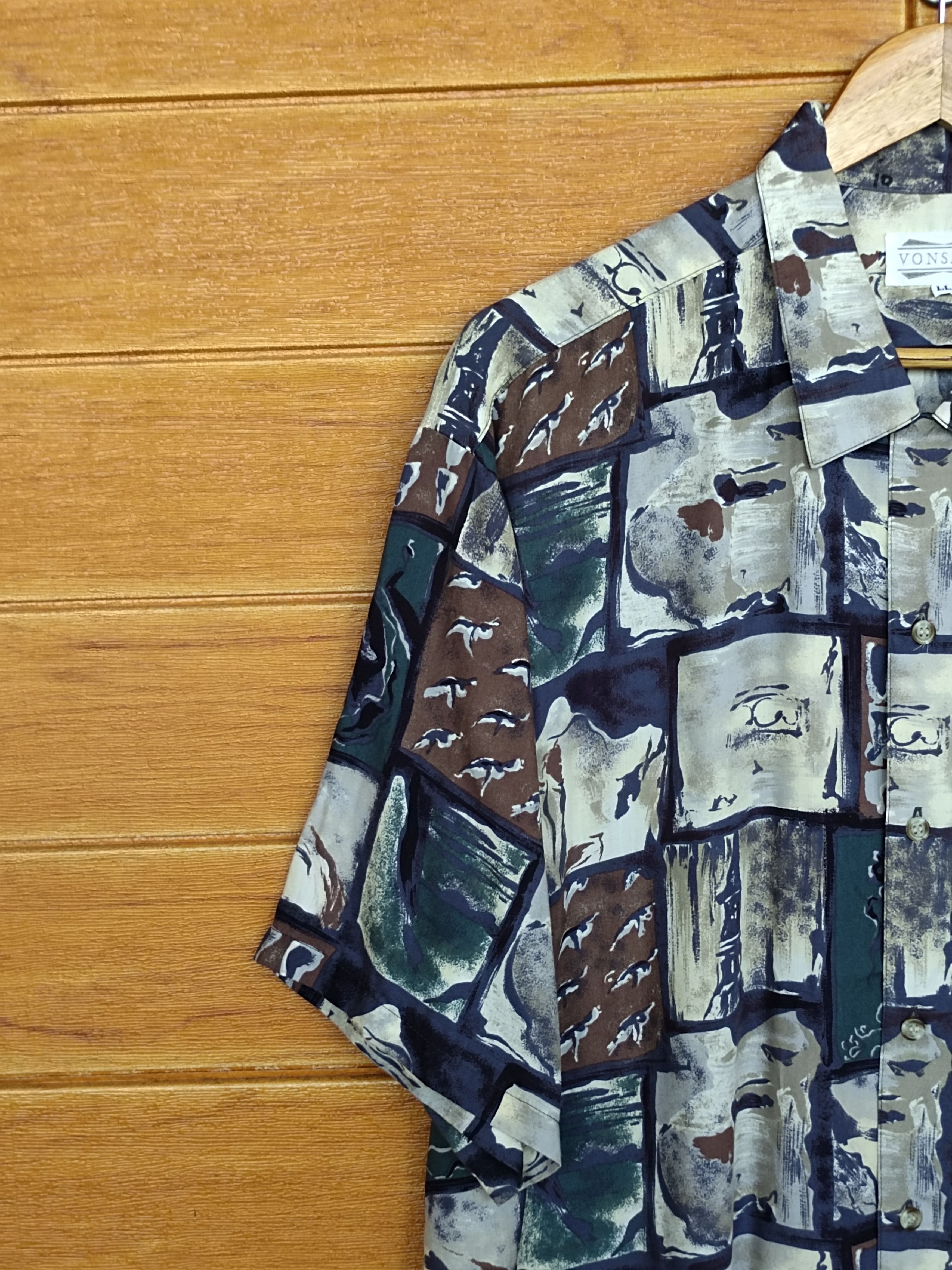 Hysteric Glamour Japanese VONSAND Rayon Geometry Abstract Psychedelic Art Size US L / EU 52-54 / 3 - 5 Thumbnail