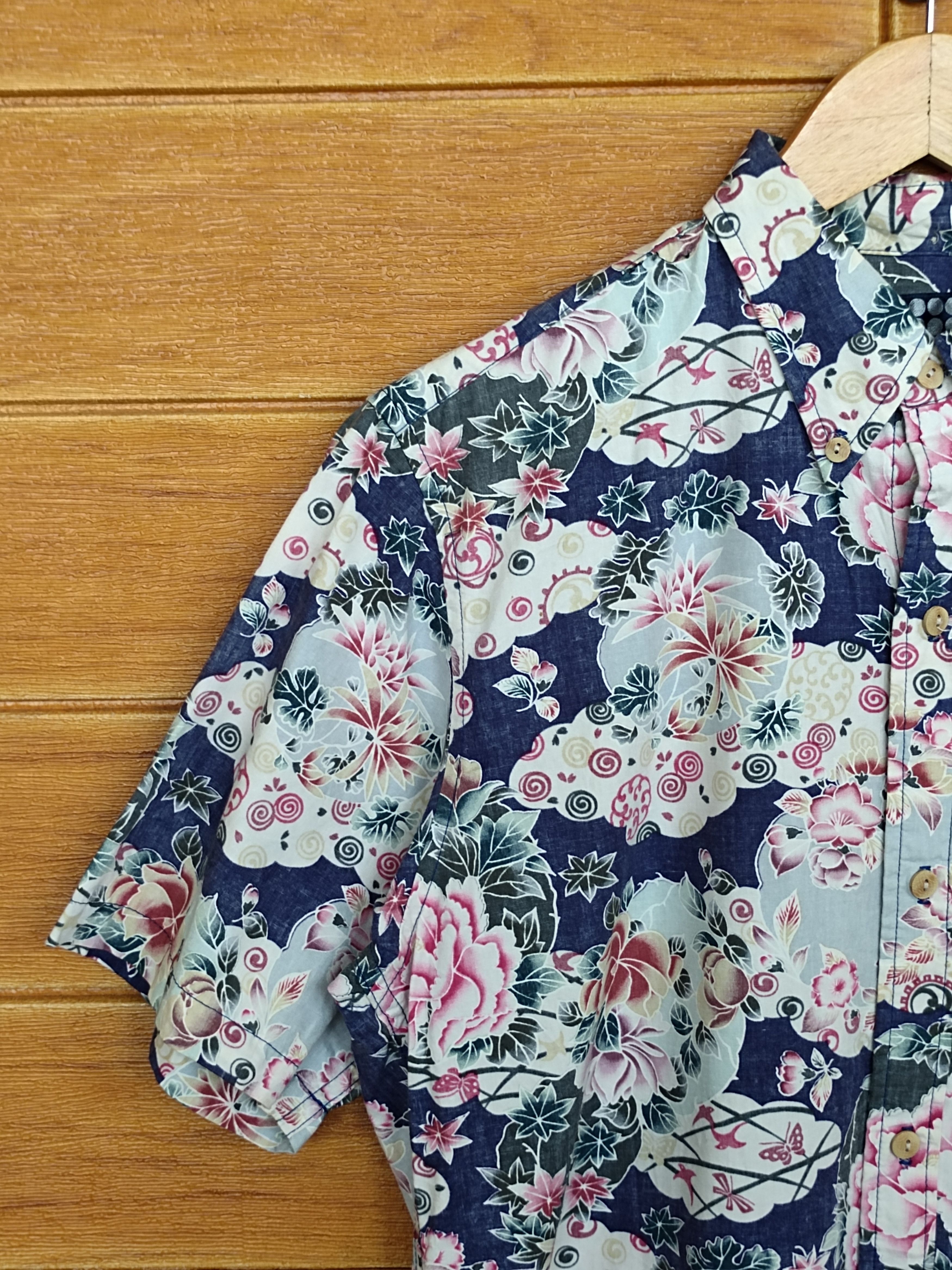 Takeo Kikuchi Vintage TAKEO KIKUCHI Floral Flower Reverse Print Hawaiian Size US M / EU 48-50 / 2 - 4 Thumbnail