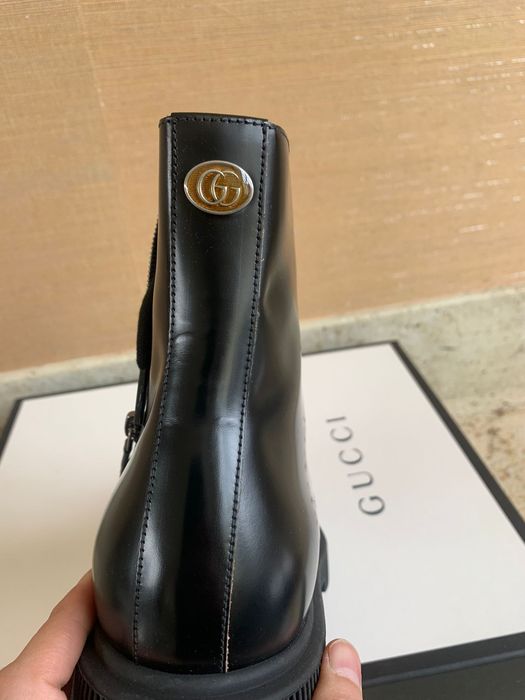 Gucci Cordovan Lux Logo Boots in Black | Grailed