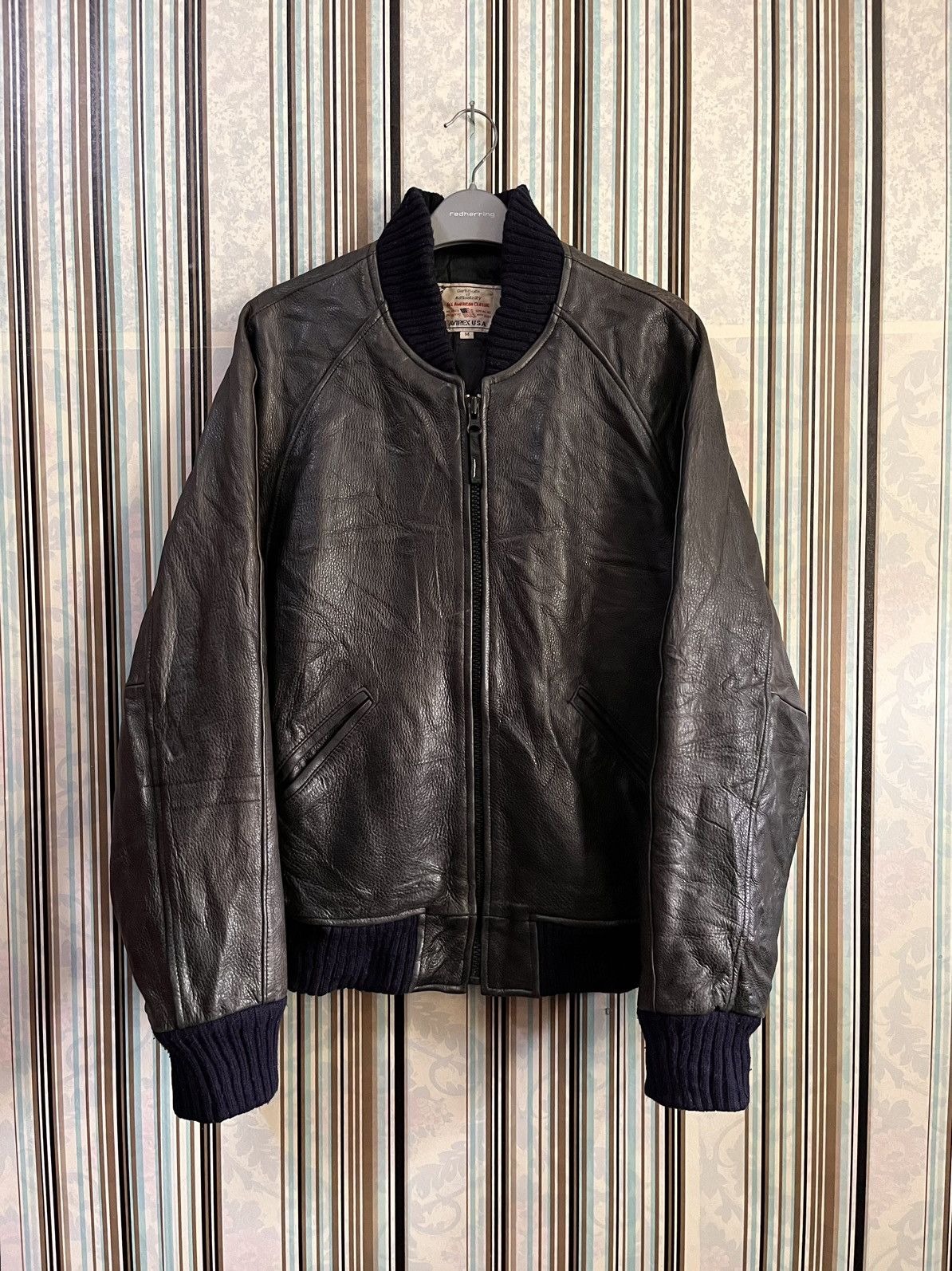 Avirex 1990s usn usaf cafe racer zipped #D1 Size US M / EU 48-50 / 2 - 1 Thumbnail