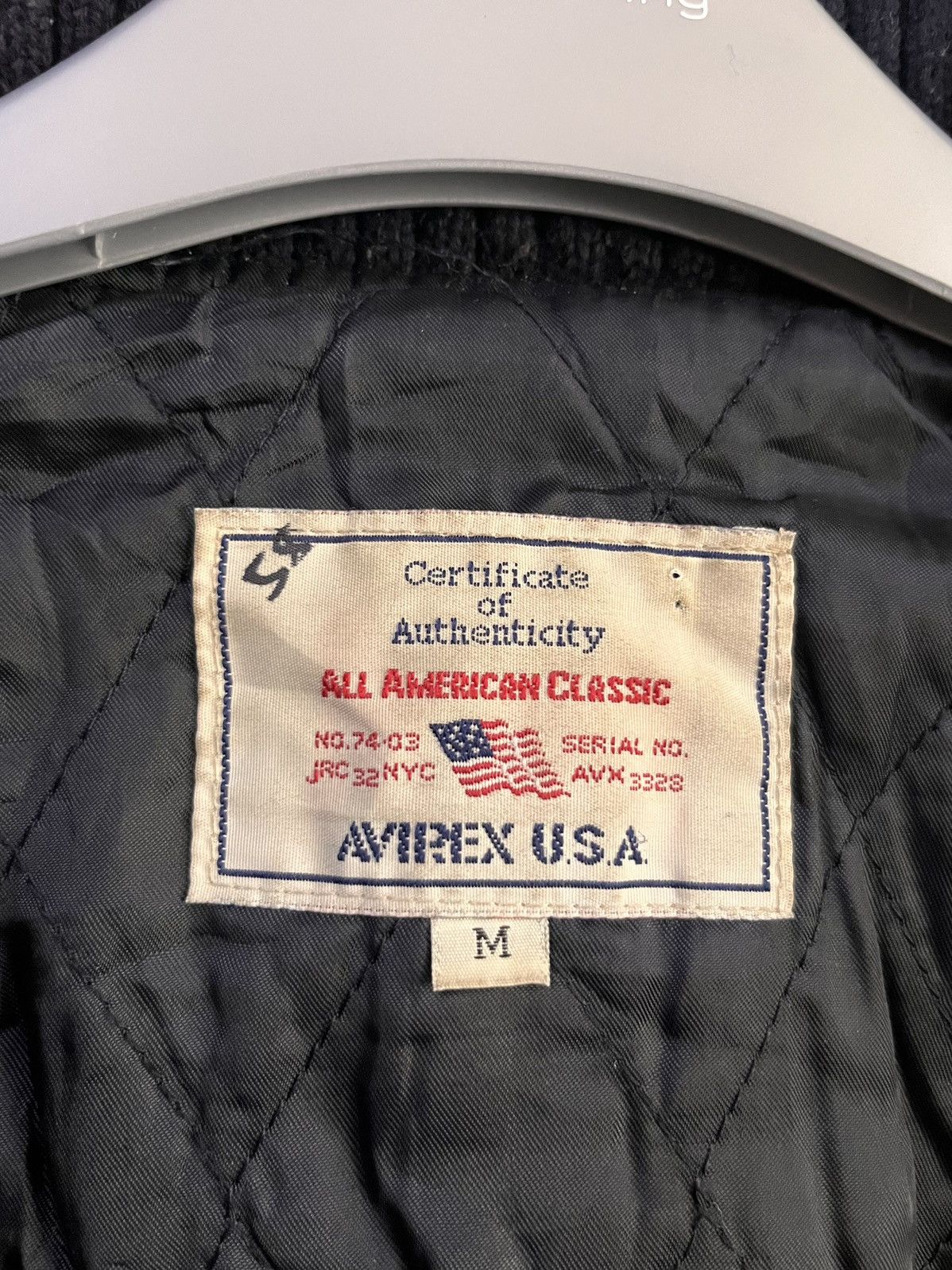 Avirex 1990s usn usaf cafe racer zipped #D1 Size US M / EU 48-50 / 2 - 9 Thumbnail