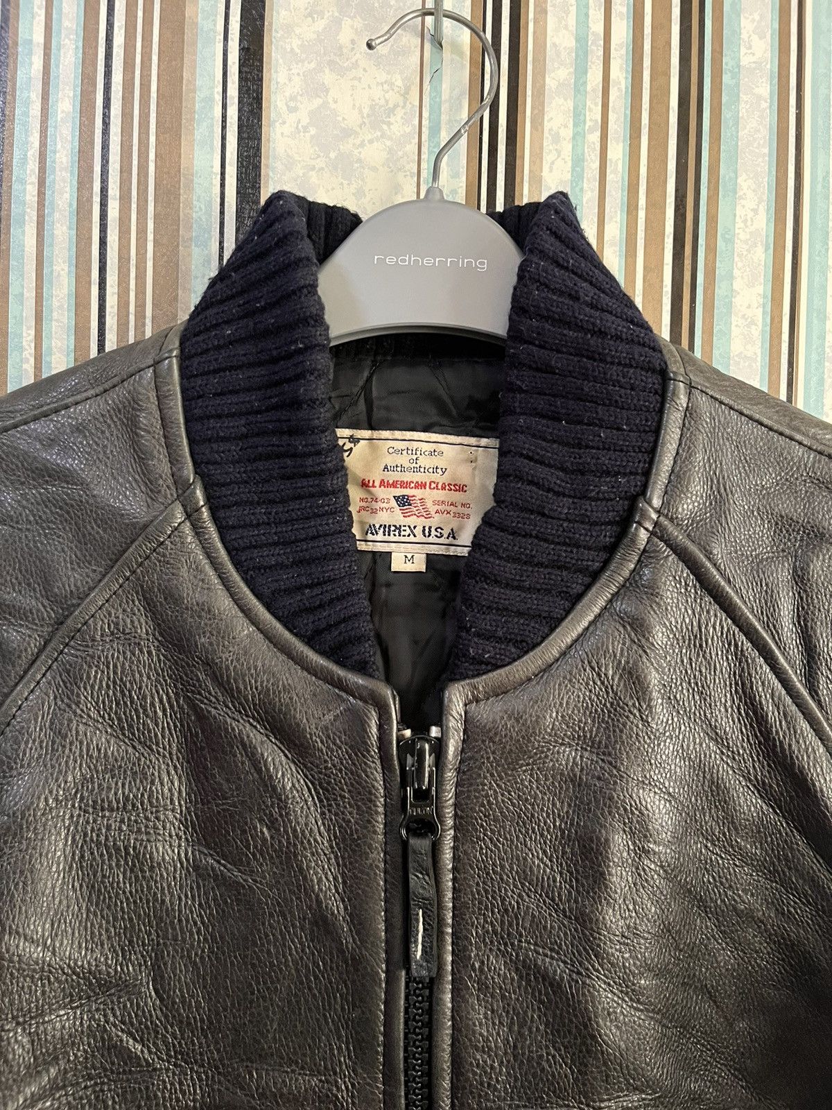 Avirex 1990s usn usaf cafe racer zipped #D1 Size US M / EU 48-50 / 2 - 5 Thumbnail