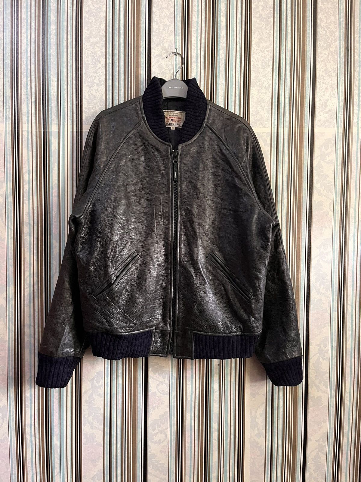 Avirex 1990s usn usaf cafe racer zipped #D1 Size US M / EU 48-50 / 2 - 2 Thumbnail