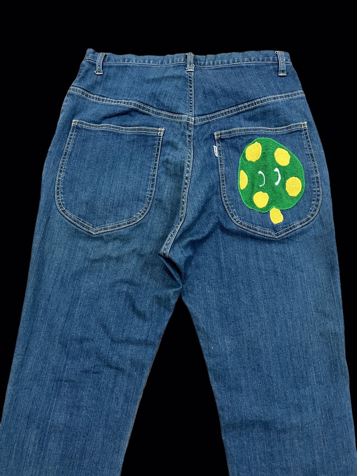 Issey Miyake × Ne-Net 🔥ISSEY MIYAKE NE NET NICE DESIGN EMBROIDERED LOGO JEANS Size 29" - 4 Thumbnail