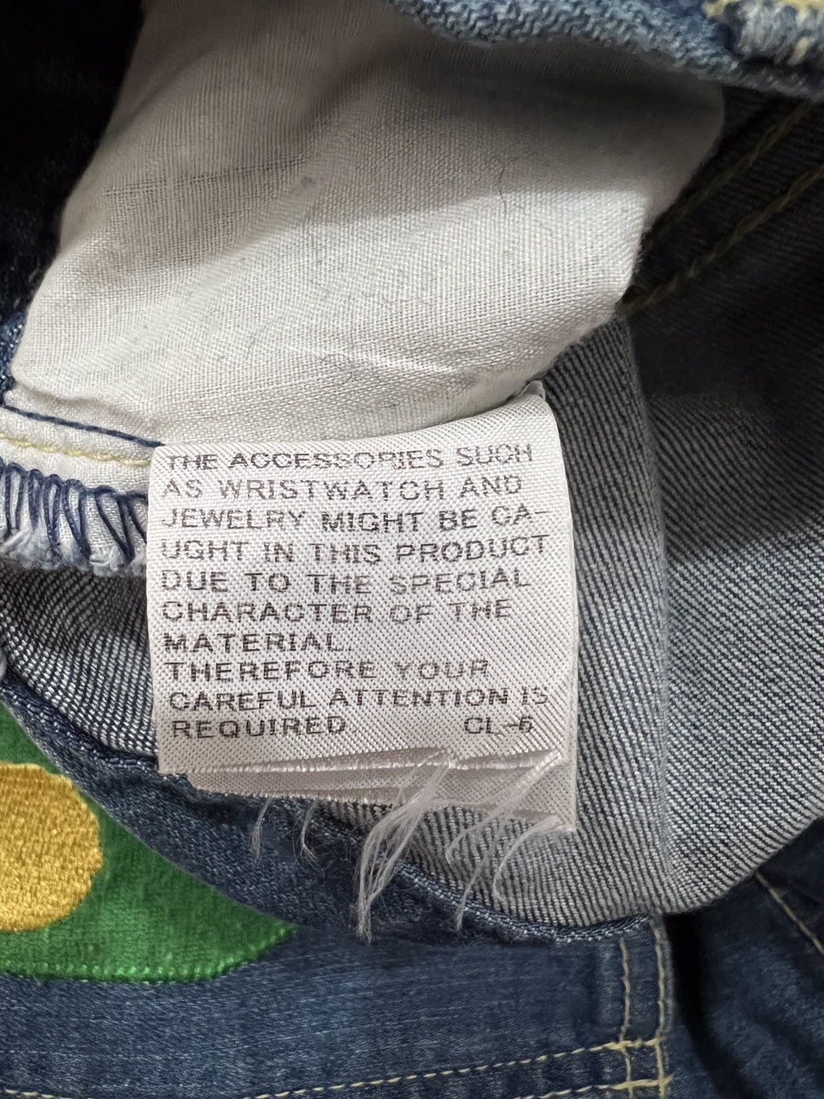 Issey Miyake × Ne-Net 🔥ISSEY MIYAKE NE NET NICE DESIGN EMBROIDERED LOGO JEANS Size 29" - 17 Thumbnail