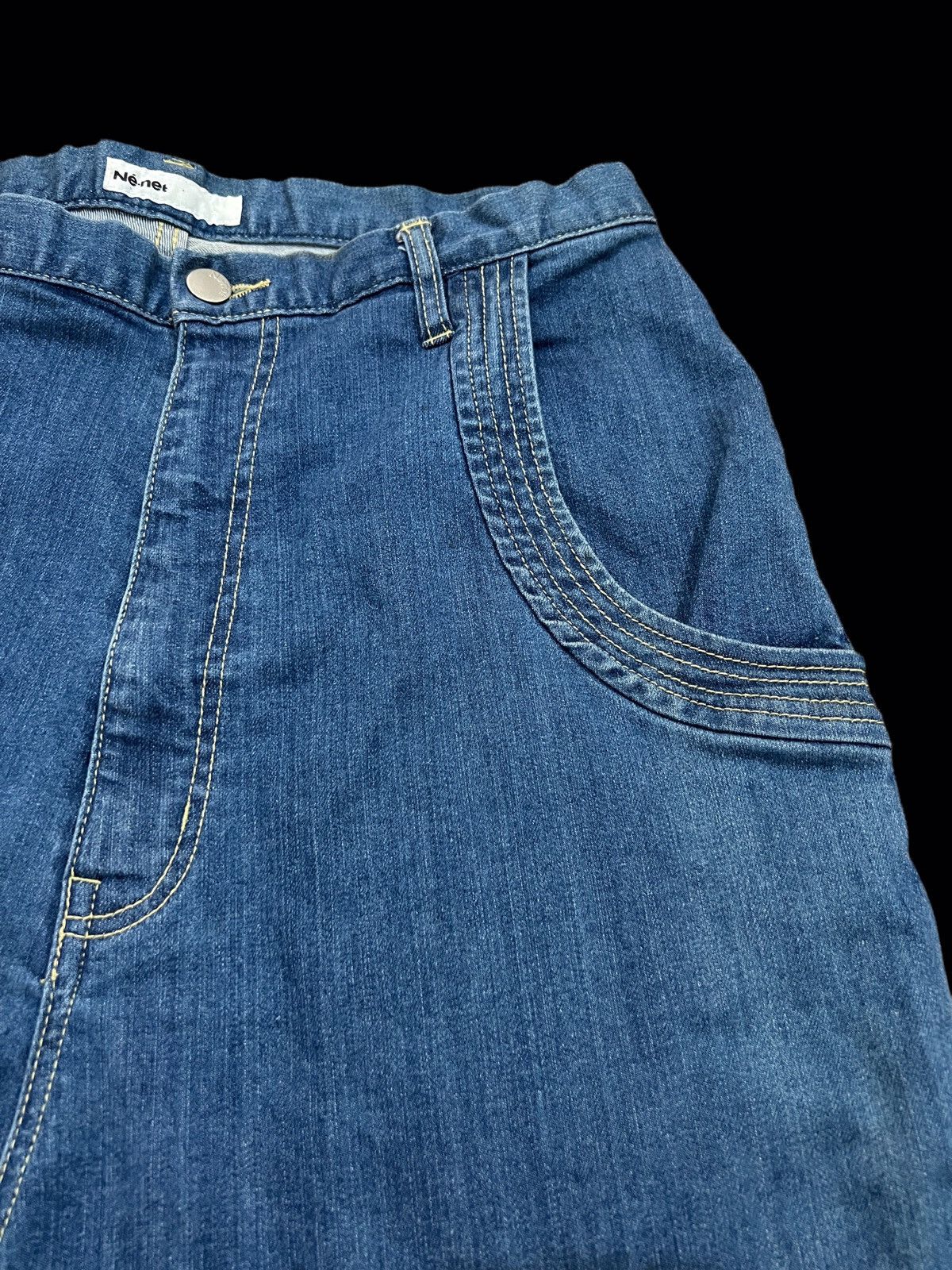 Issey Miyake × Ne-Net 🔥ISSEY MIYAKE NE NET NICE DESIGN EMBROIDERED LOGO JEANS Size 29" - 12 Thumbnail