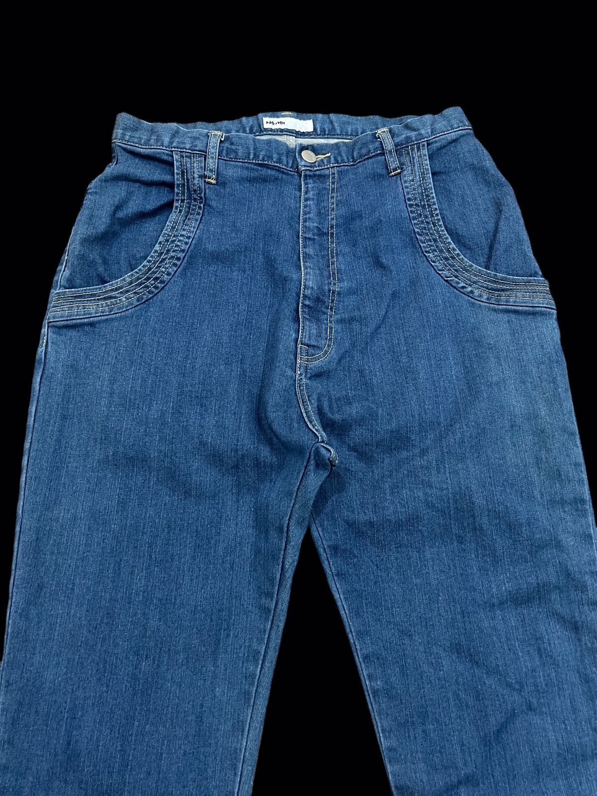 Issey Miyake × Ne-Net 🔥ISSEY MIYAKE NE NET NICE DESIGN EMBROIDERED LOGO JEANS Size 29" - 3 Thumbnail