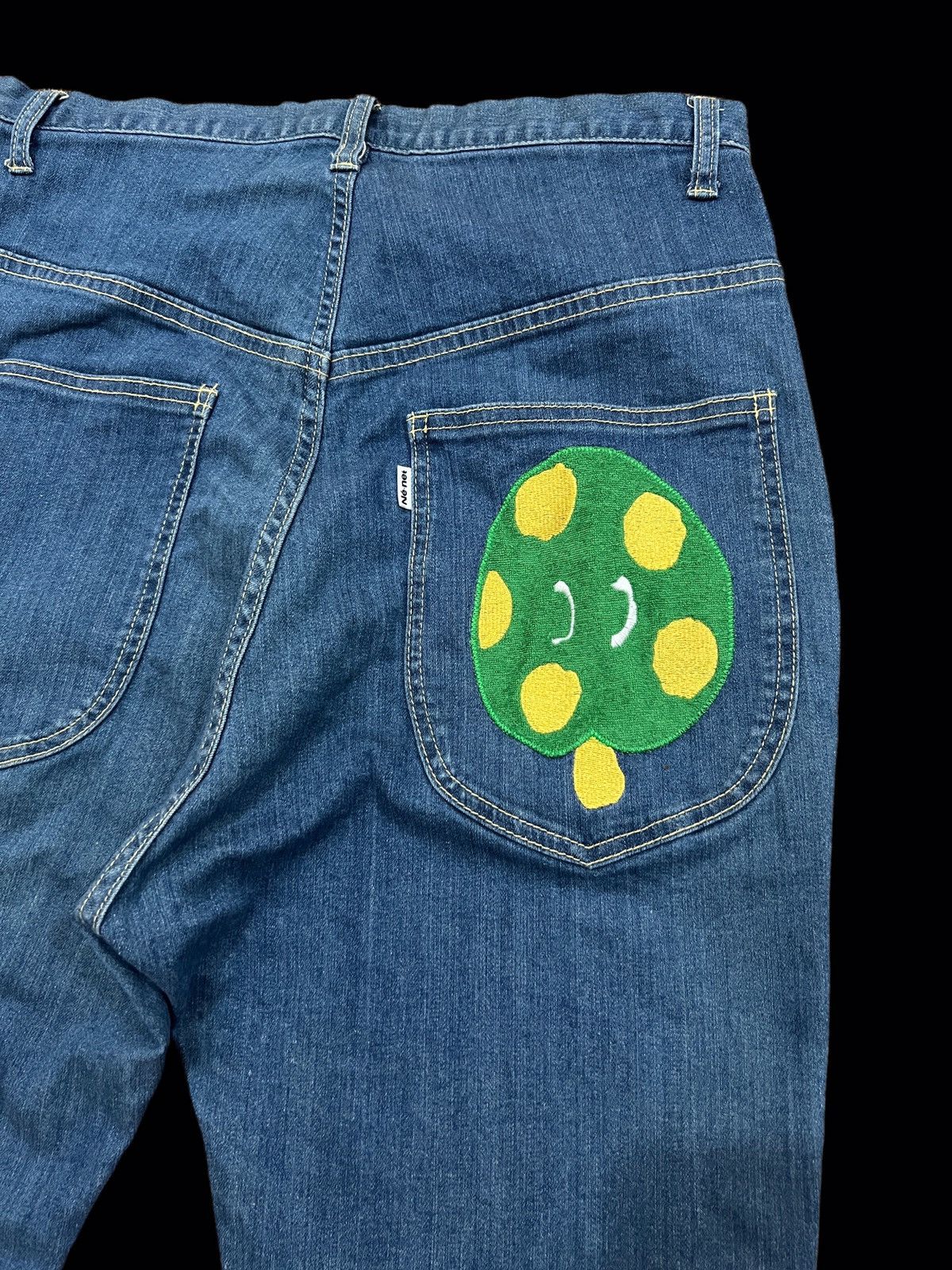 Issey Miyake × Ne-Net 🔥ISSEY MIYAKE NE NET NICE DESIGN EMBROIDERED LOGO JEANS Size 29" - 5 Thumbnail