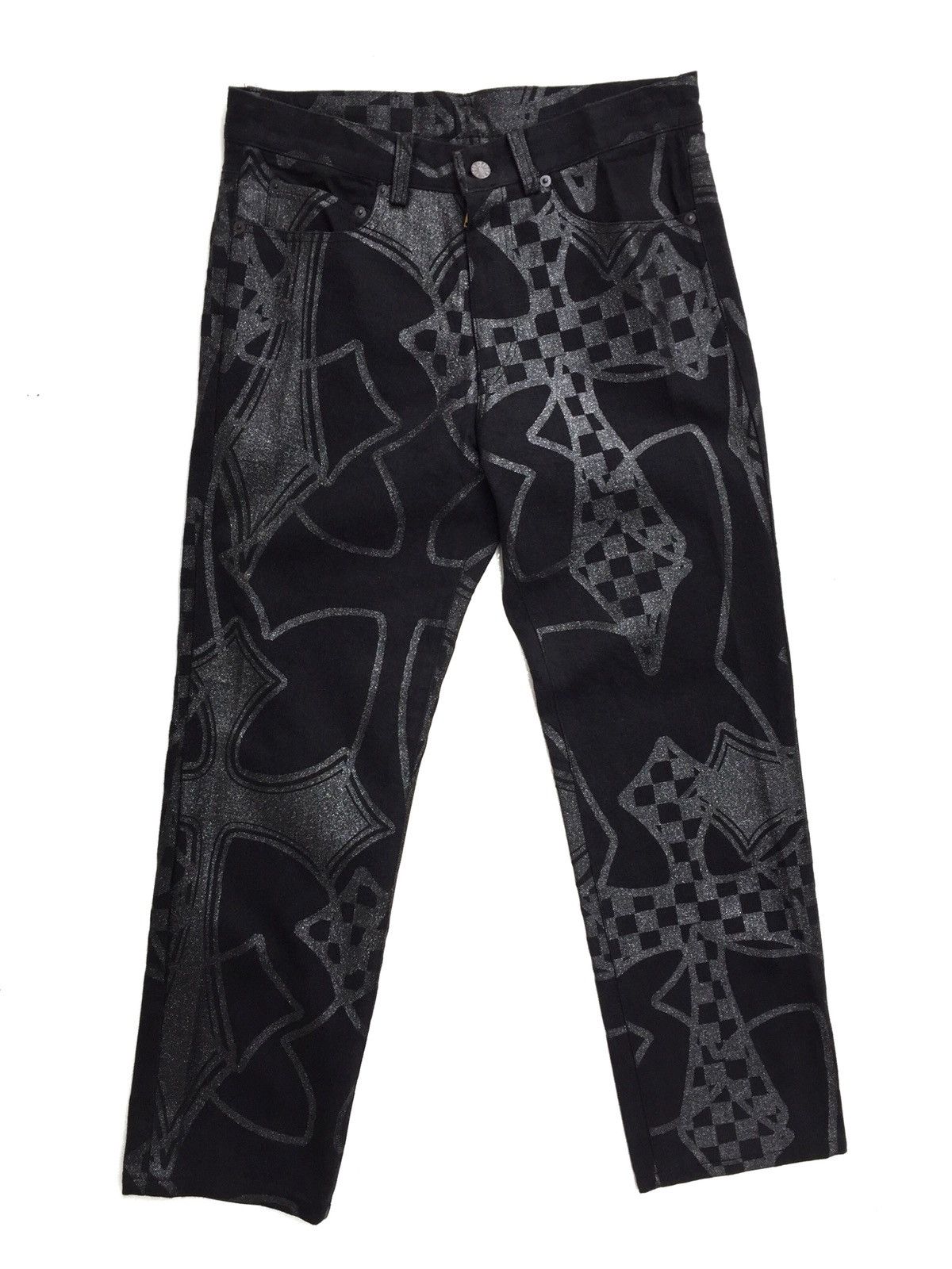 Made In Japan Ficce All Over Print Black Jeans