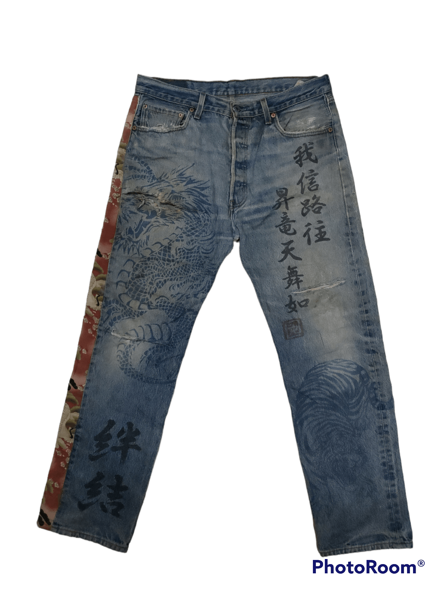Levi's × Levi's Vintage Clothing 🔥 RARE Vintage Levis 501 Distressed Jeans Size US 35 - 1 Thumbnail