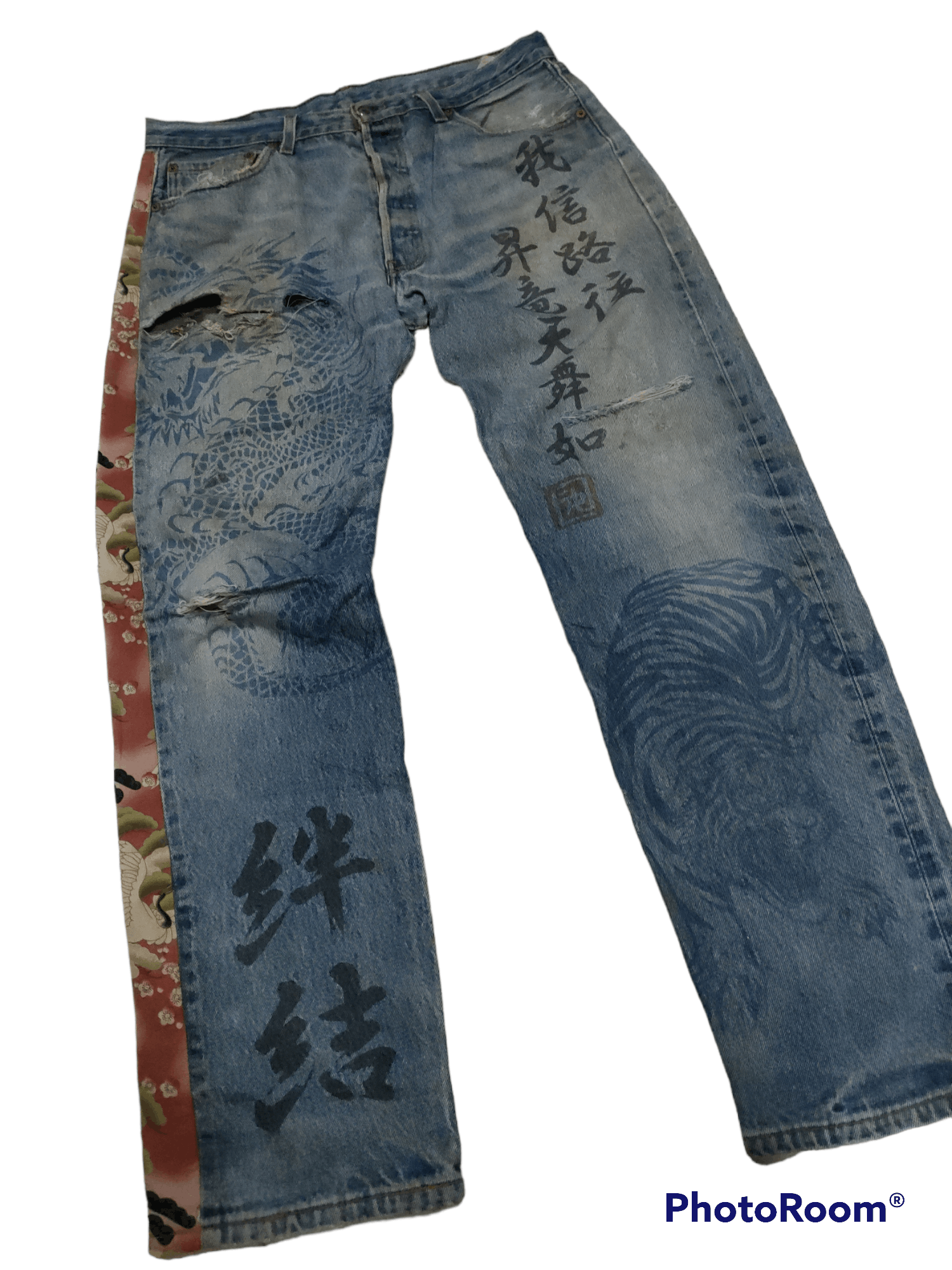 Levi's × Levi's Vintage Clothing 🔥 RARE Vintage Levis 501 Distressed Jeans Size US 35 - 4 Thumbnail