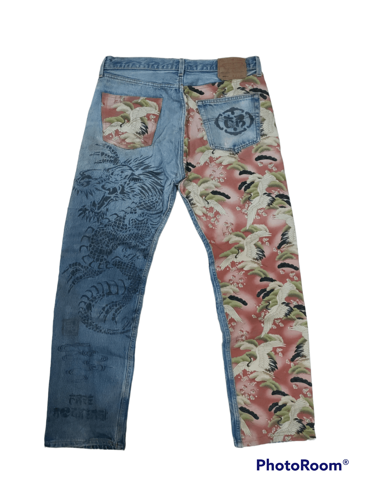Levi's × Levi's Vintage Clothing 🔥 RARE Vintage Levis 501 Distressed Jeans Size US 35 - 7 Thumbnail
