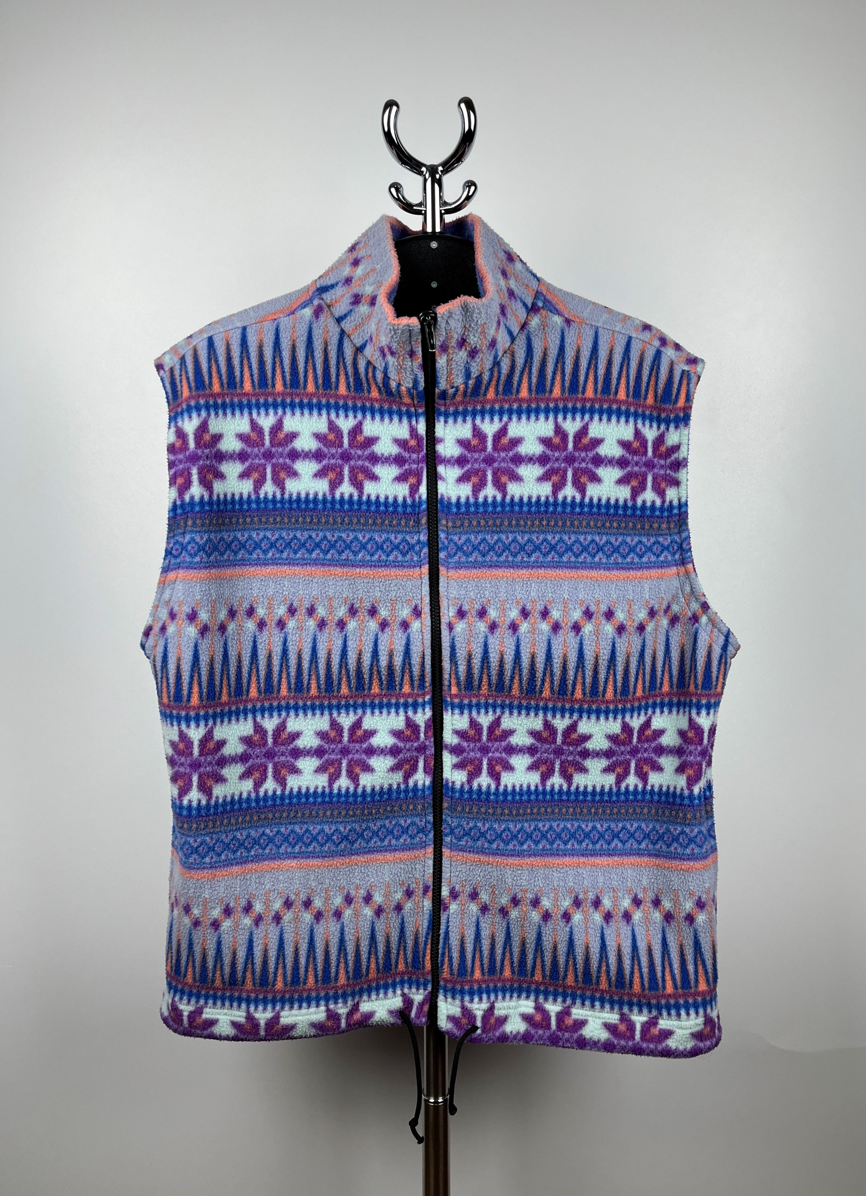 Vintage 90's F.lli Campagnolo Vintage Aztec Abstract Fleece Vest Size US L / EU 52-54 / 3 - 1 Thumbnail