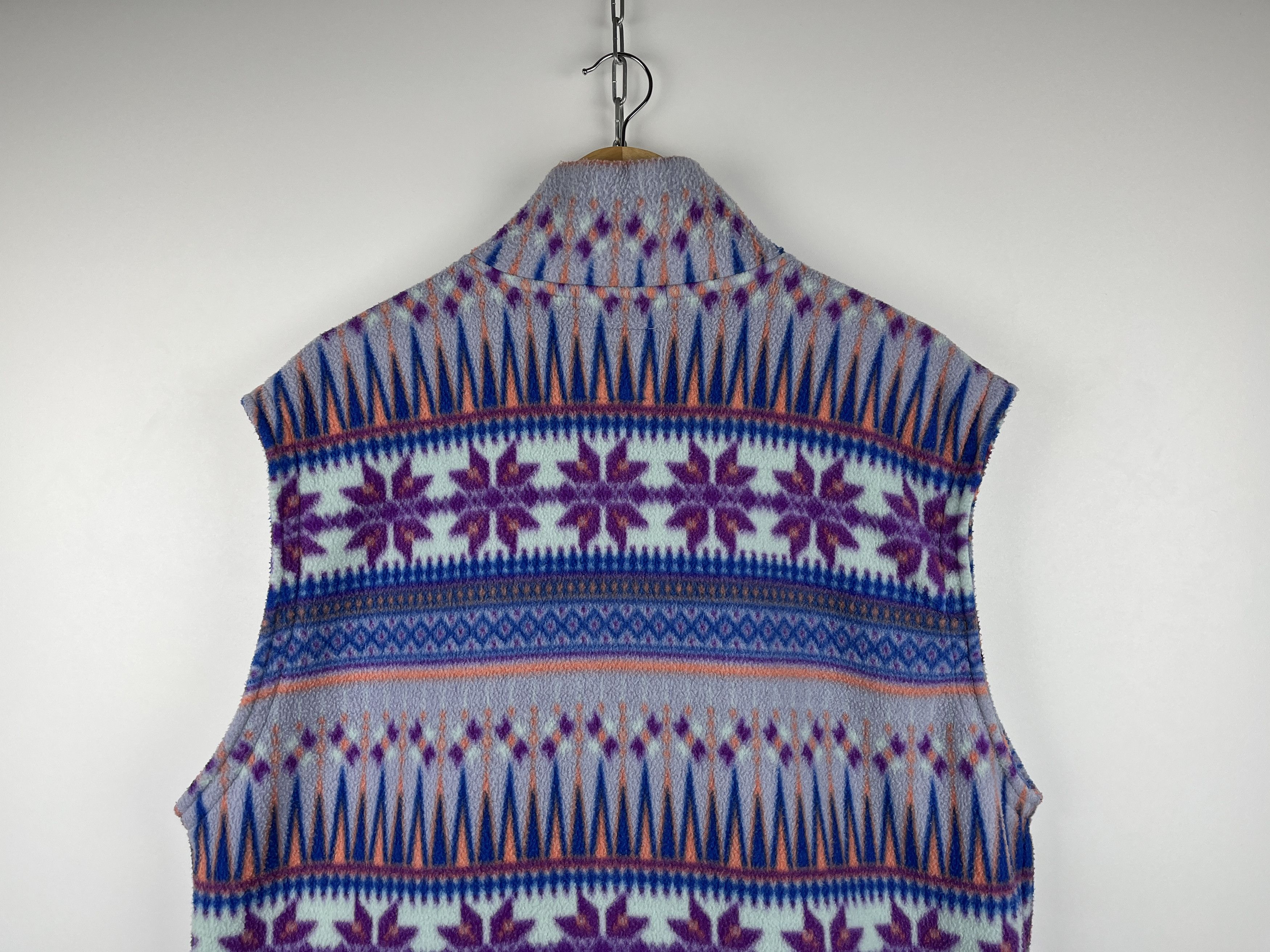 Vintage 90's F.lli Campagnolo Vintage Aztec Abstract Fleece Vest Size US L / EU 52-54 / 3 - 6 Thumbnail