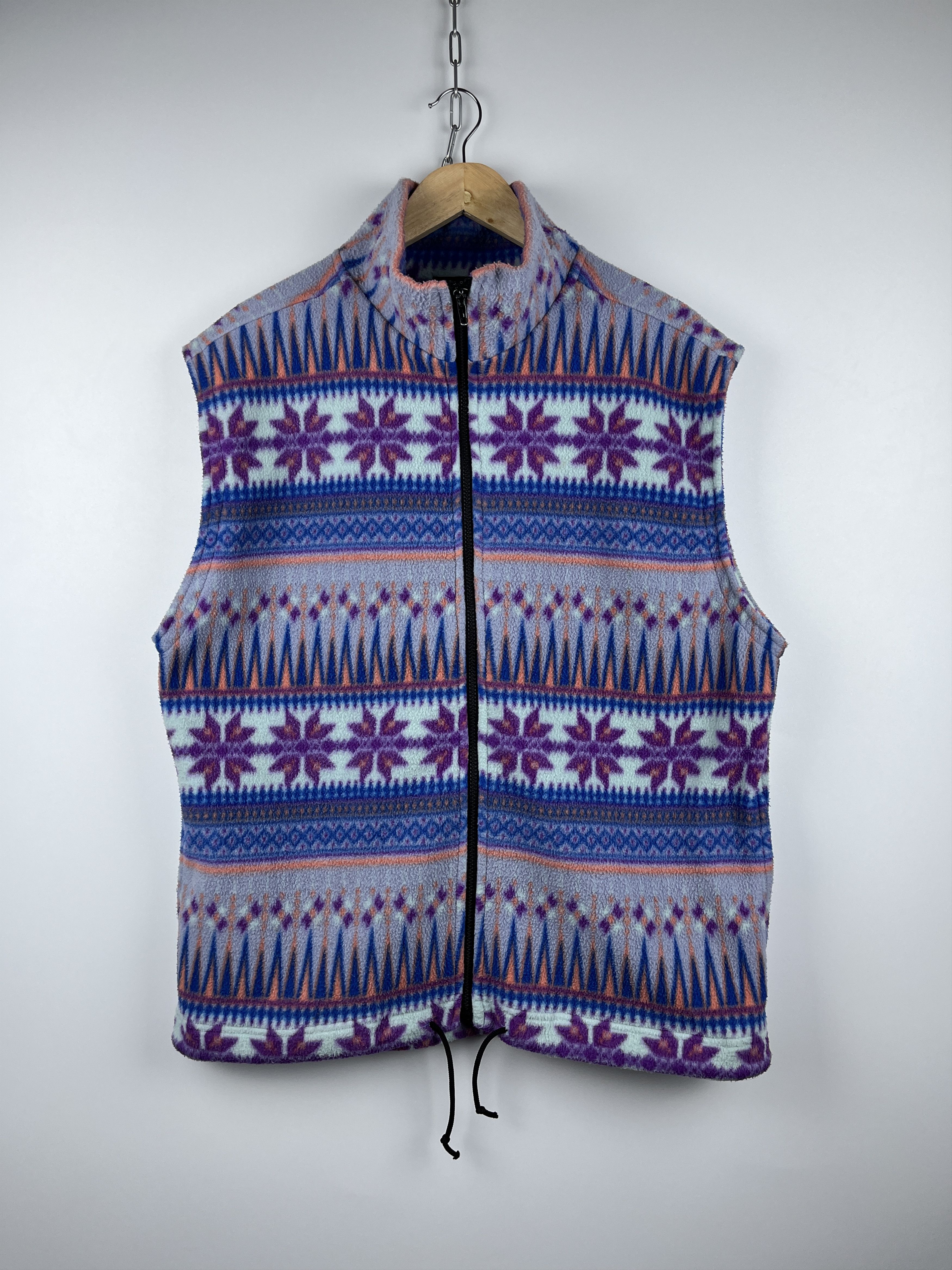Vintage 90's F.lli Campagnolo Vintage Aztec Abstract Fleece Vest Size US L / EU 52-54 / 3 - 2 Thumbnail