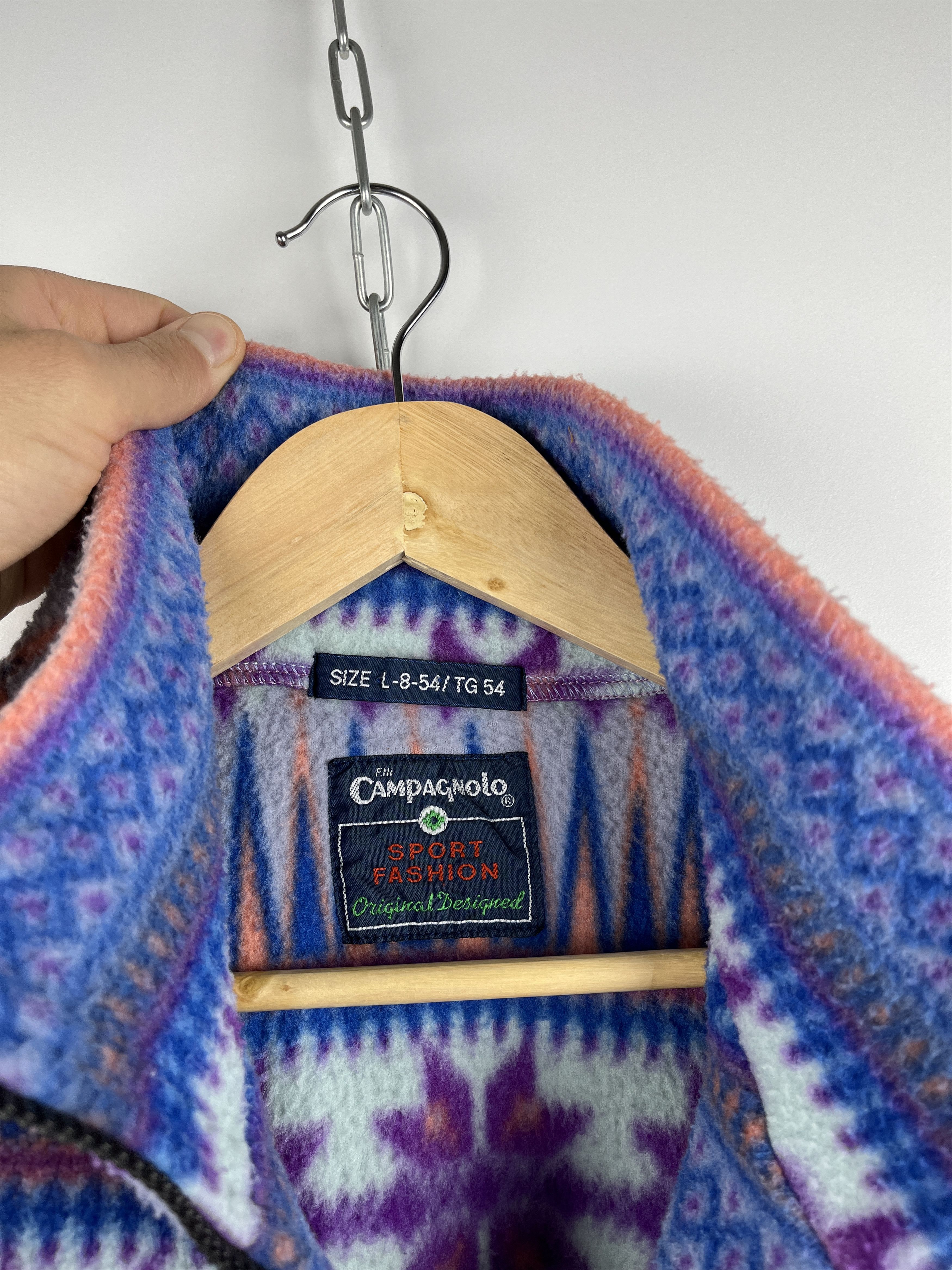 Vintage 90's F.lli Campagnolo Vintage Aztec Abstract Fleece Vest Size US L / EU 52-54 / 3 - 7 Thumbnail