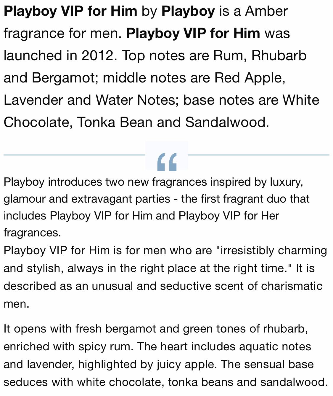 Playboy *RARE* Playboy VIP OG Cologne Perfume Size ONE SIZE - 4 Thumbnail