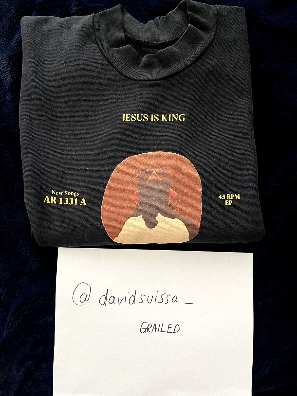 Kanye West JESUS IS KING 45 Vinyl Crewneck