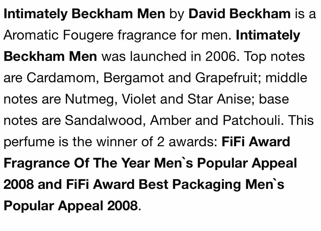 David Beckham × Designer *RARE* David Beckham Intimately Cologne Perfume Size ONE SIZE - 4 Thumbnail