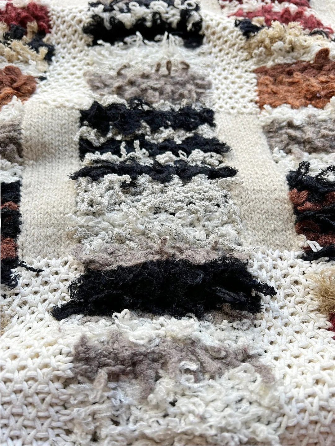 Yoshiyuki Konishi Hand Knit Patch Swab Rugs Sweater Size US S / EU 44-46 / 1 - 4 Thumbnail