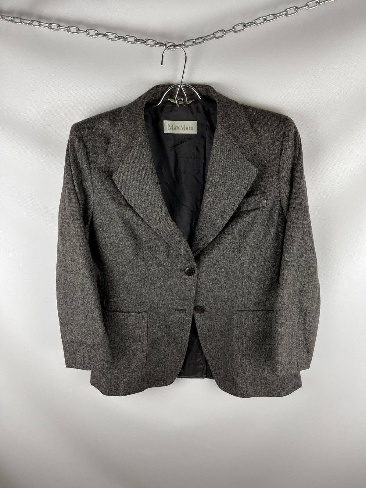 Max Mara Max Mara wool angora 2 button blazer jacket womens Size XL / US 12-14 / IT 48-50 - 1 Thumbnail