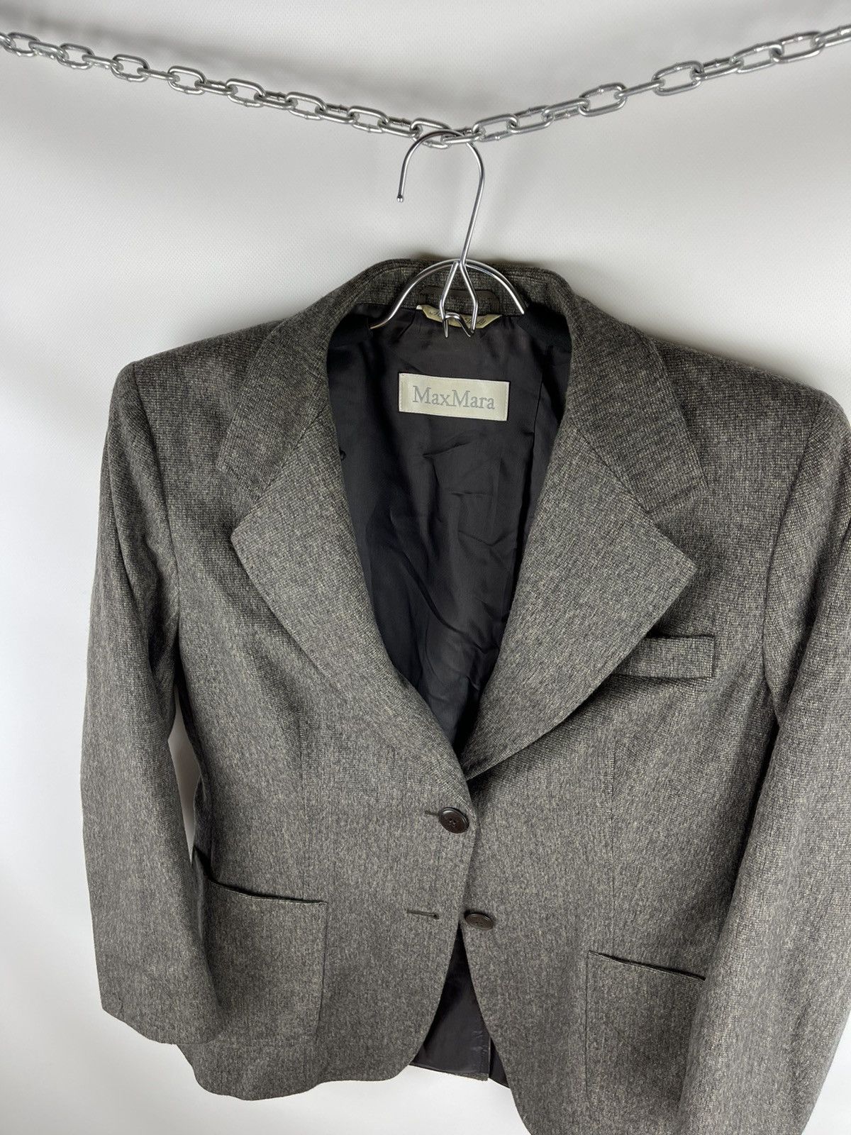 Max Mara Max Mara wool angora 2 button blazer jacket womens Size XL / US 12-14 / IT 48-50 - 7 Thumbnail
