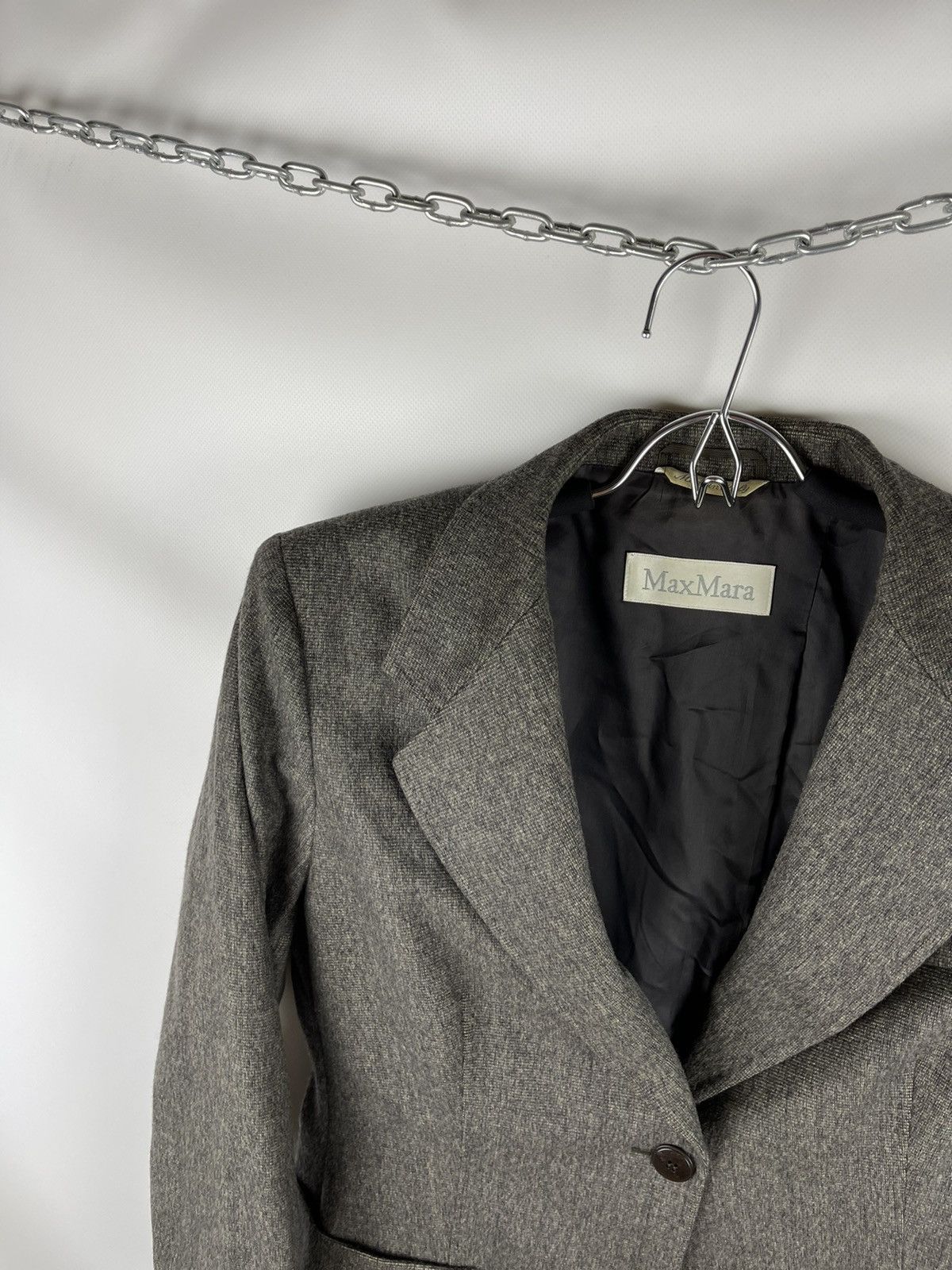 Max Mara Max Mara wool angora 2 button blazer jacket womens Size XL / US 12-14 / IT 48-50 - 2 Thumbnail