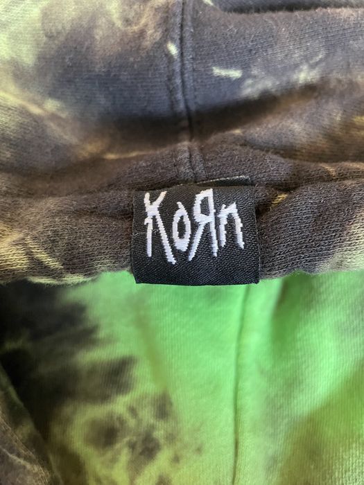 Streetwear Korn Tie Dye Slime Green and Black Limited Edition