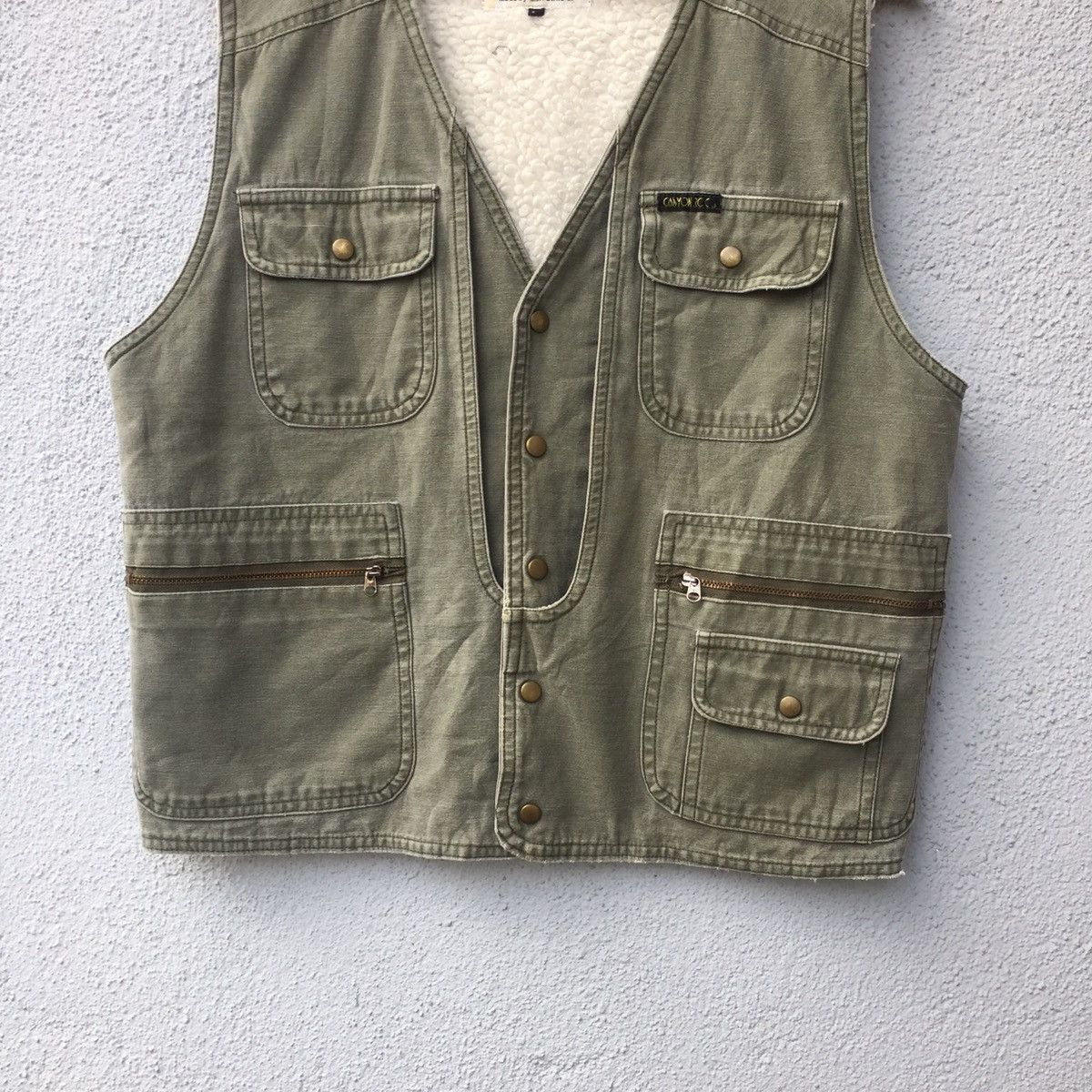 Japanese Brand Vintage Canyon Rock Tactical Pocket Sherpa Lining Vest Size US M / EU 48-50 / 2 - 5 Thumbnail