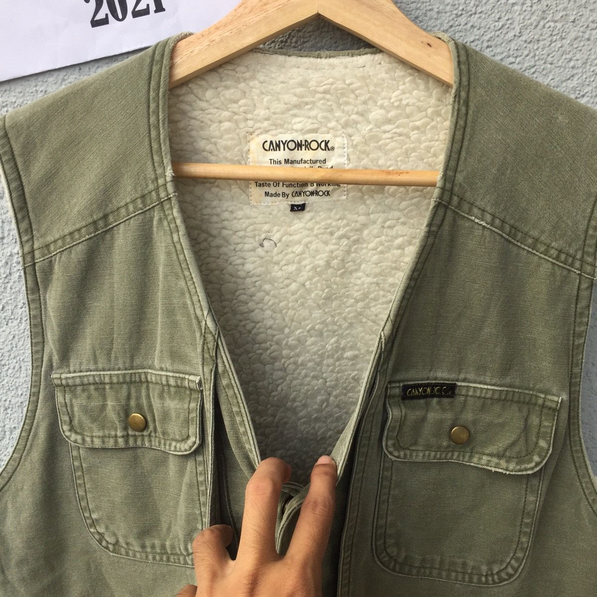 Japanese Brand Vintage Canyon Rock Tactical Pocket Sherpa Lining Vest Size US M / EU 48-50 / 2 - 6 Thumbnail