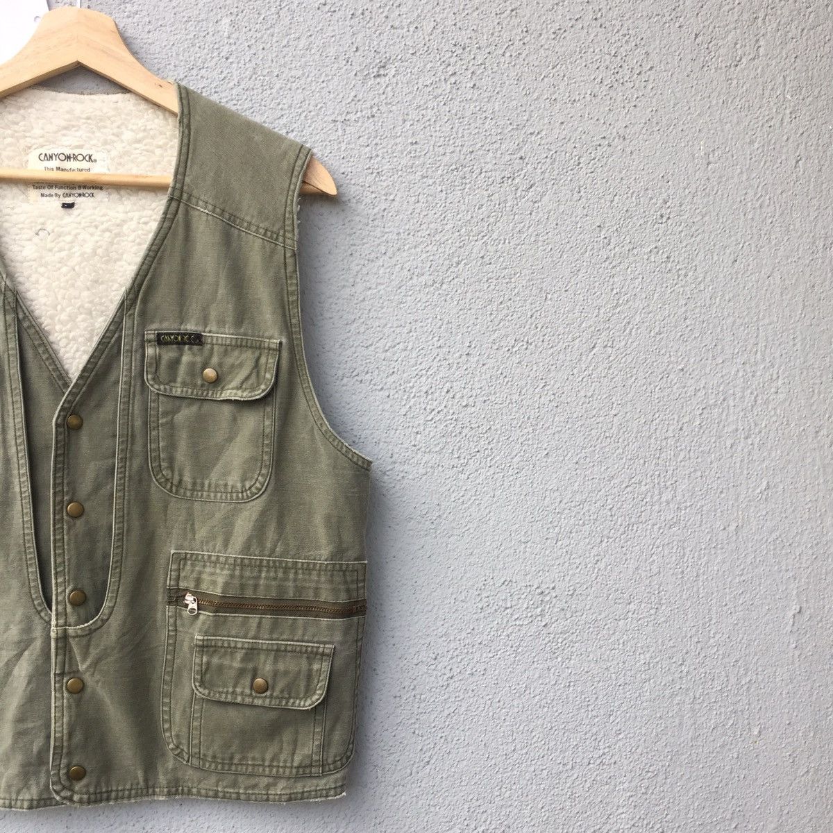 Japanese Brand Vintage Canyon Rock Tactical Pocket Sherpa Lining Vest Size US M / EU 48-50 / 2 - 2 Thumbnail