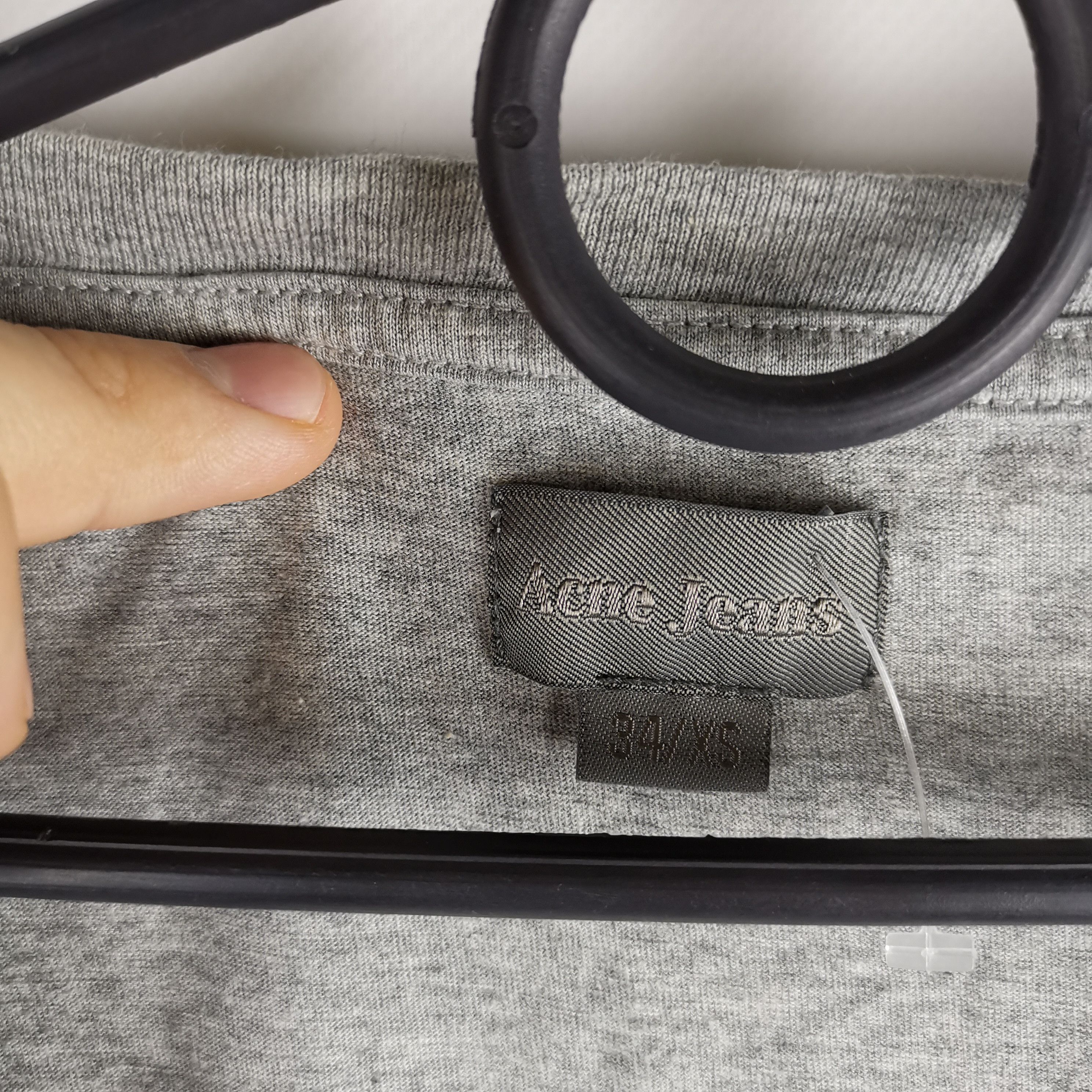 Acne Studios Acne Jeans small logo gray wmns tee shirt Size XS / US 0-2 / IT 36-38 - 2 Thumbnail