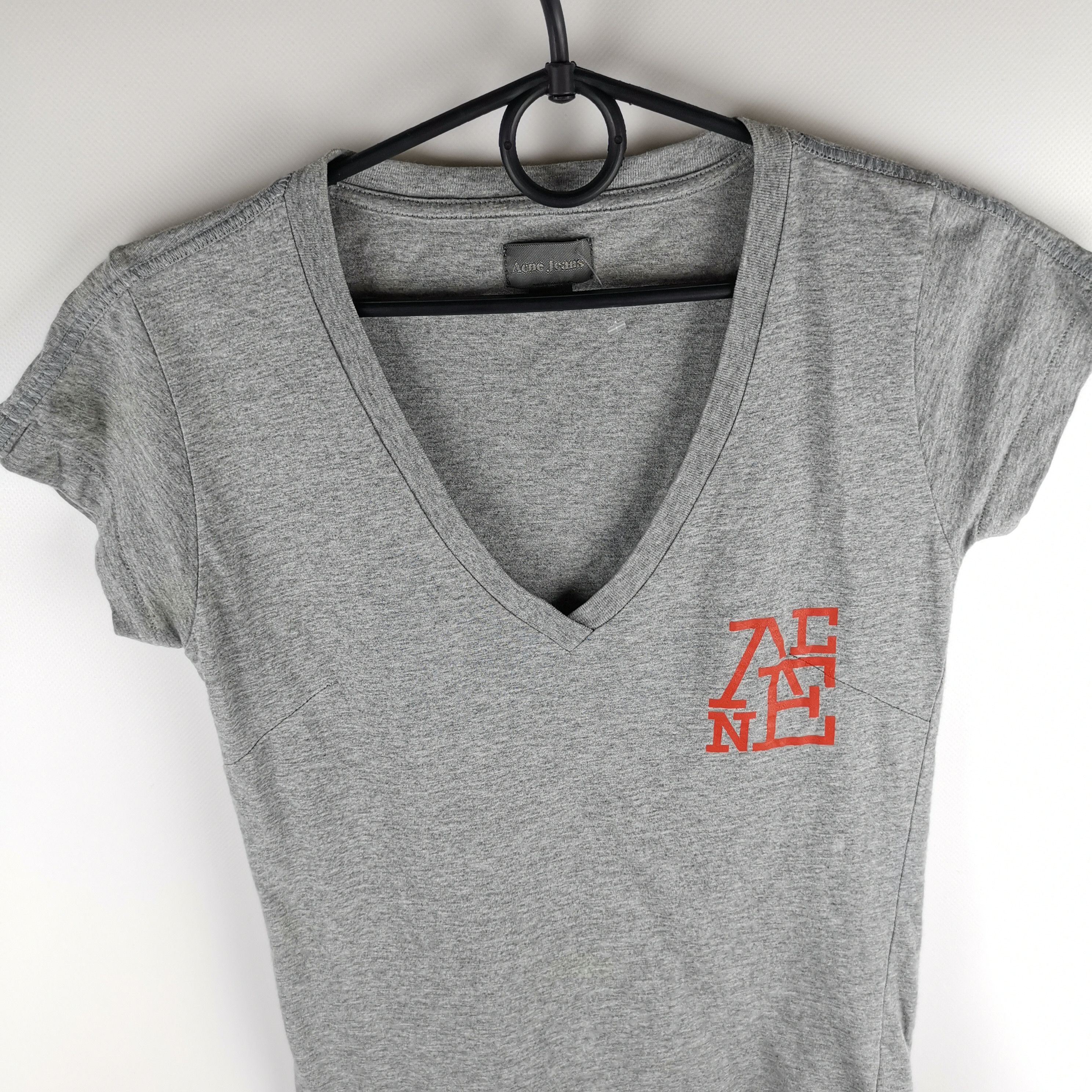 Acne Studios Acne Jeans small logo gray wmns tee shirt Size XS / US 0-2 / IT 36-38 - 3 Thumbnail