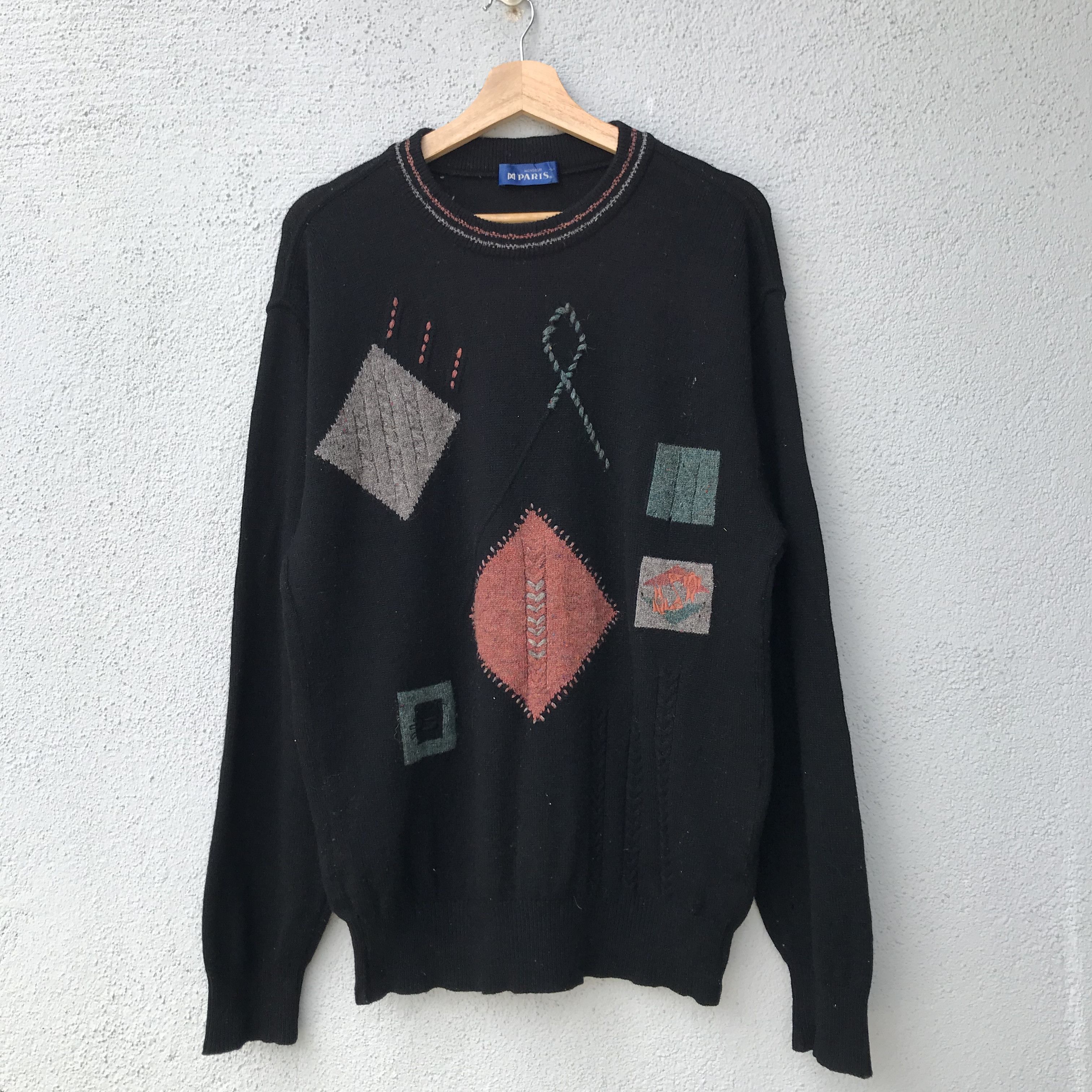 Japanese Brand Vintage MonsieurParis Knitwear Jumper Sweater Patches Style Size US L / EU 52-54 / 3 - 1 Thumbnail