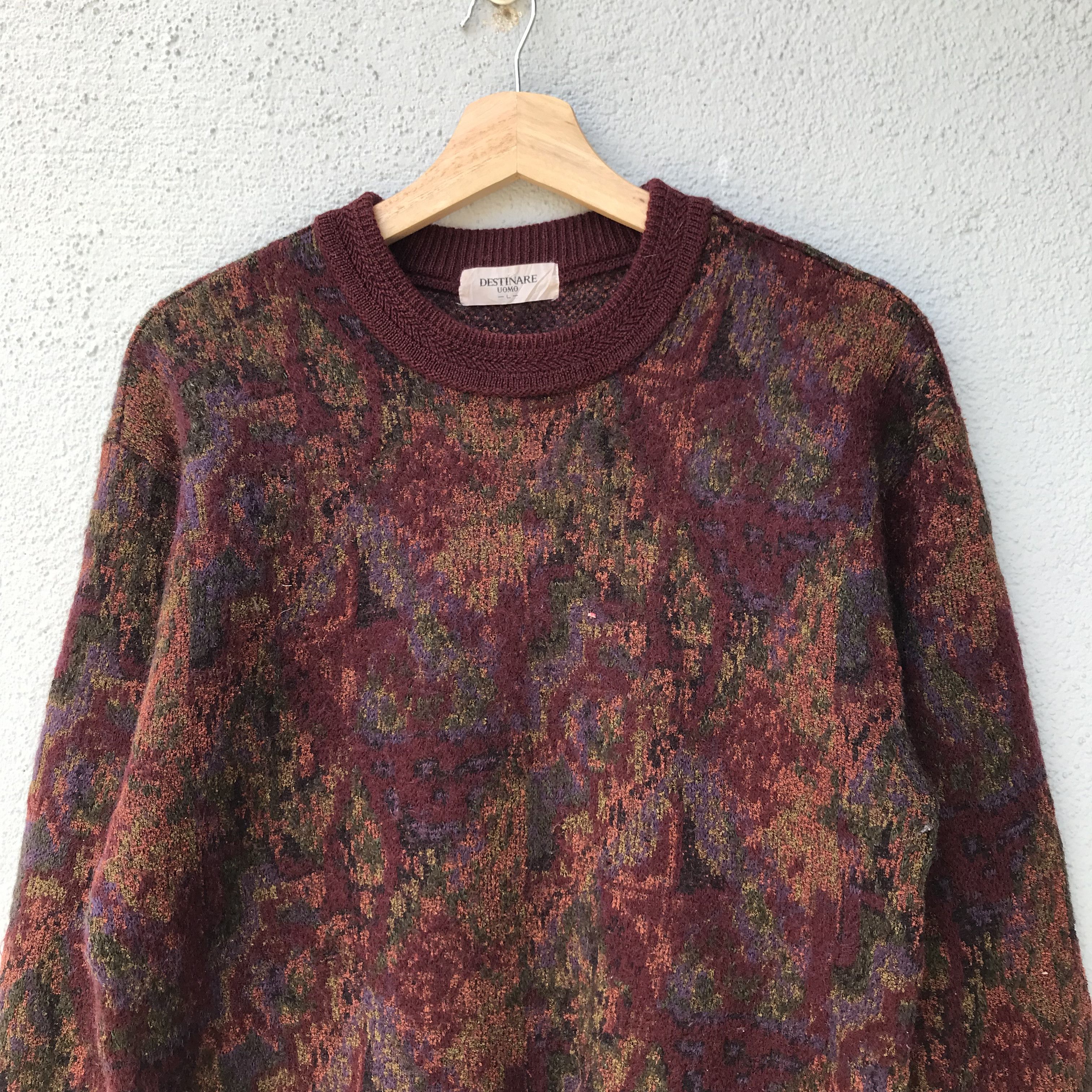 Aran Isles Knitwear Vintage Destinare Pullover Colourful Art Knitwear Sweater Size US M / EU 48-50 / 2 - 2 Thumbnail